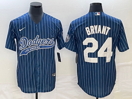 Men's Los Angeles Dodgers Kobe Bryant #24 Blue Player Jerseys Joint Edition