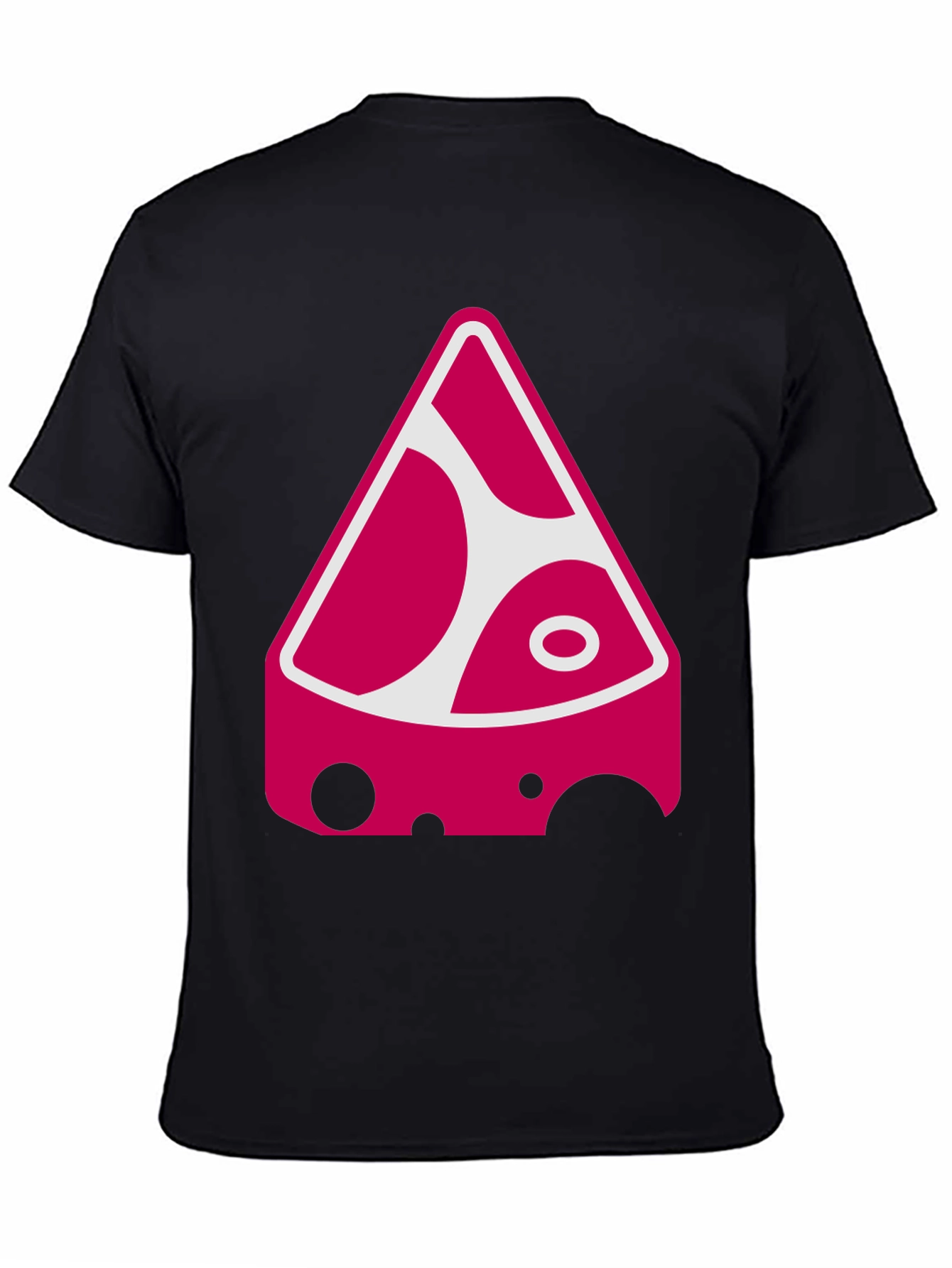 Funky Cheese Graphic Tee - Black Cotton Blend Shirt