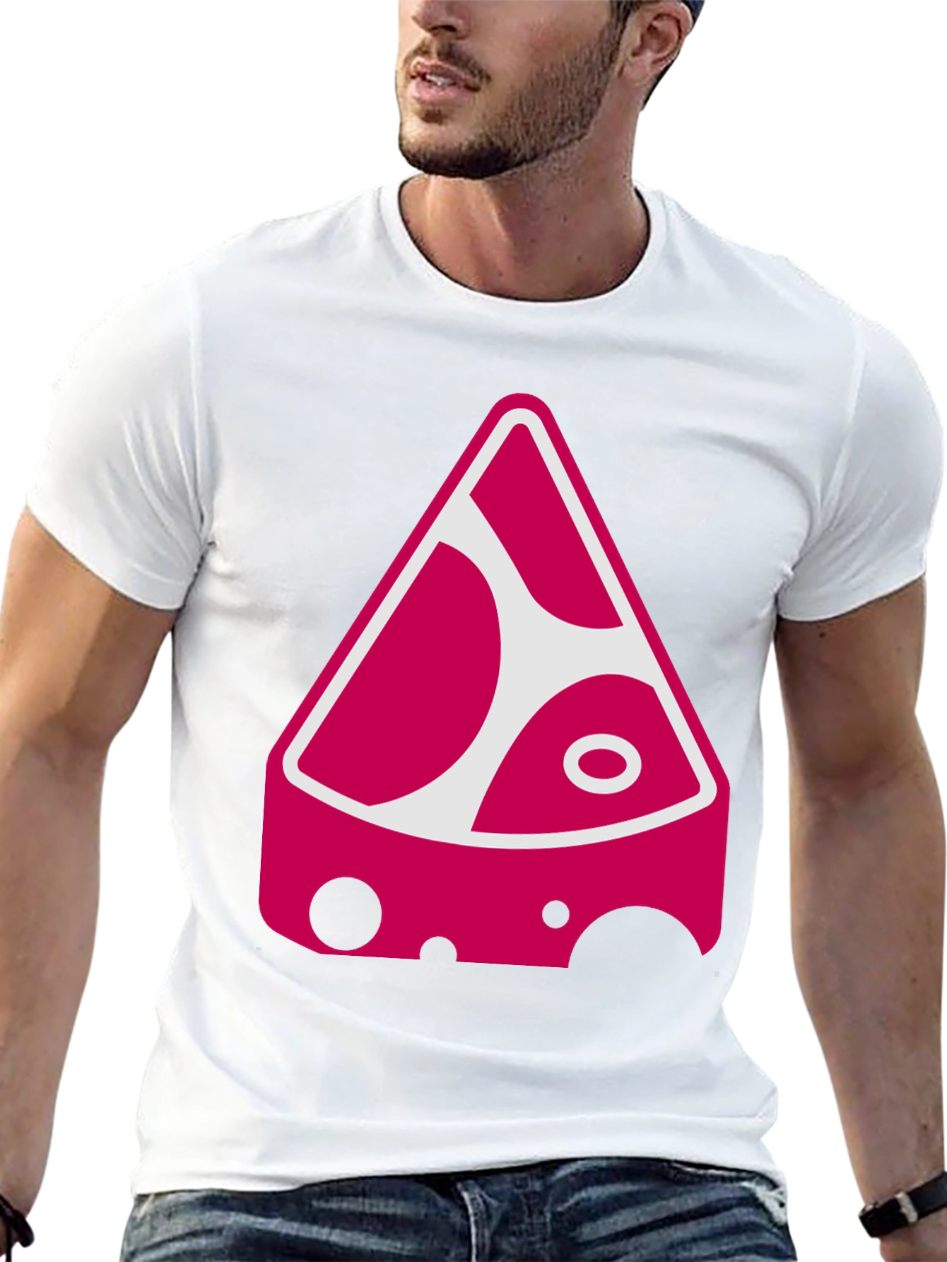 Funky Cheese Graphic Tee - Black Cotton Blend Shirt