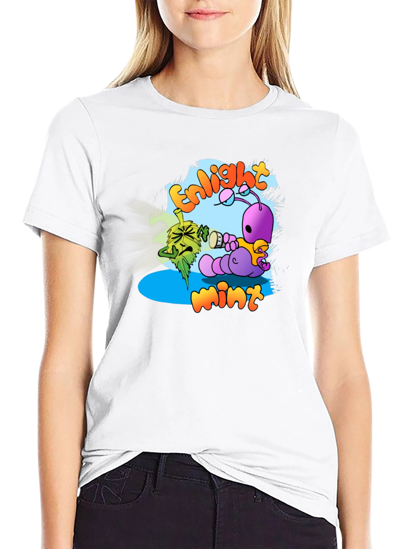 Enlightmint Graphic T-Shirt - Quirky Cartoon Design