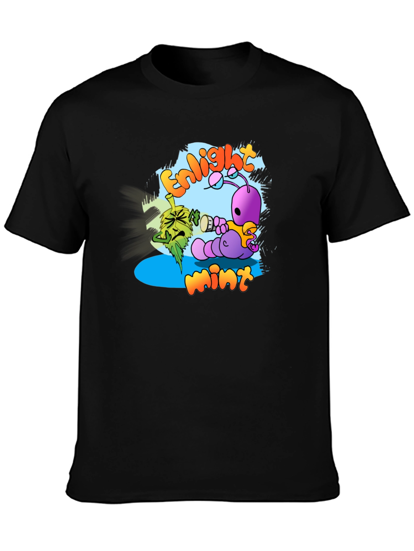 Enlightmint Graphic T-Shirt - Quirky Cartoon Design