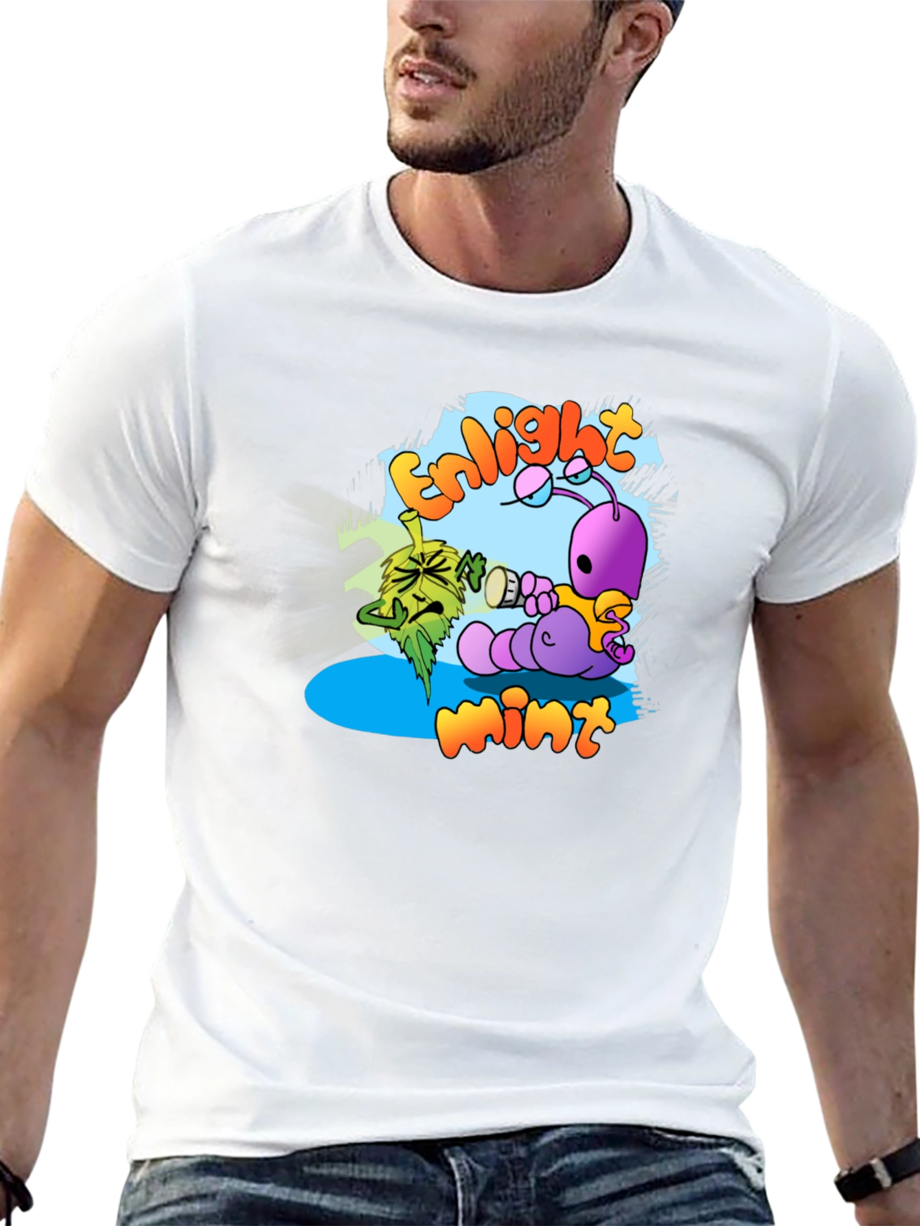 Enlightmint Graphic T-Shirt - Quirky Cartoon Design