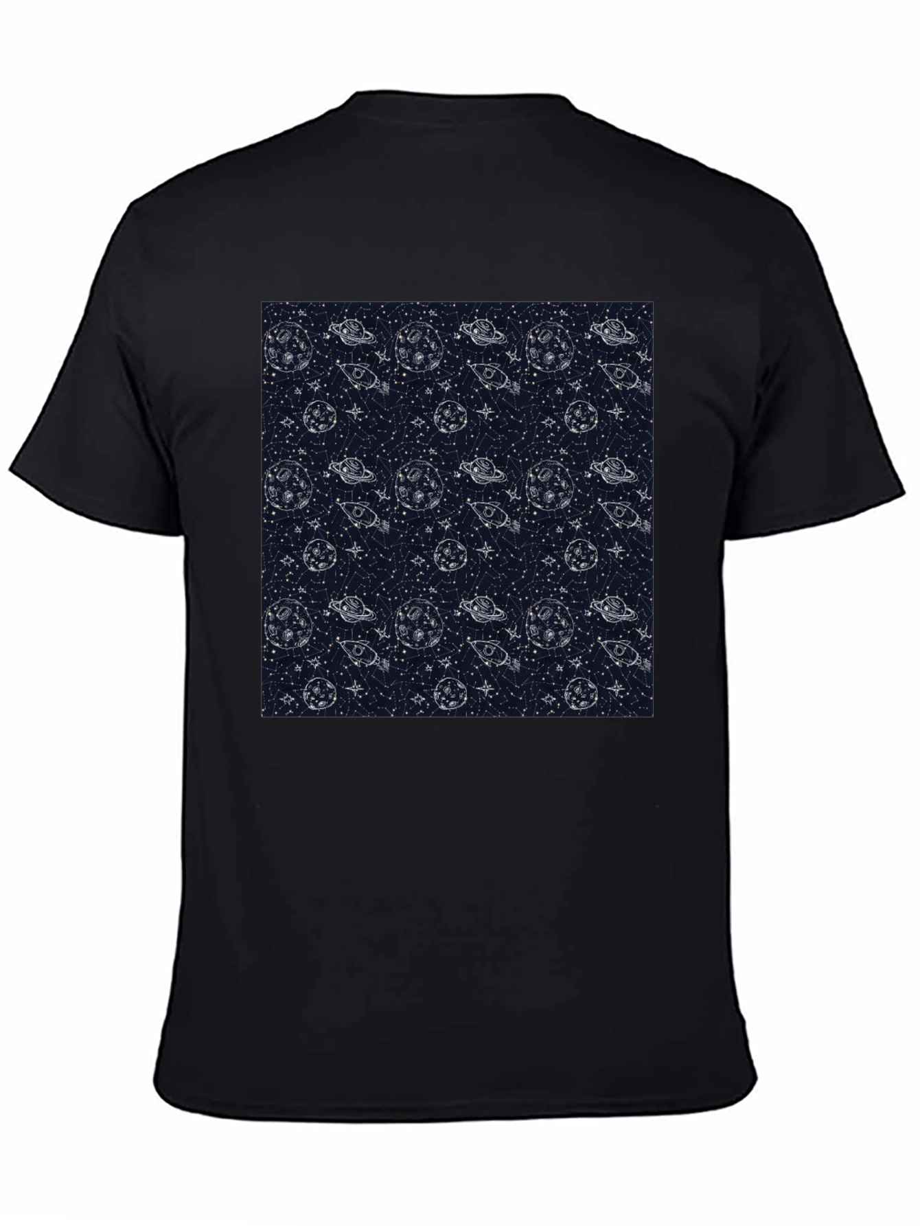 Space Pattern Crew Neck T-Shirt