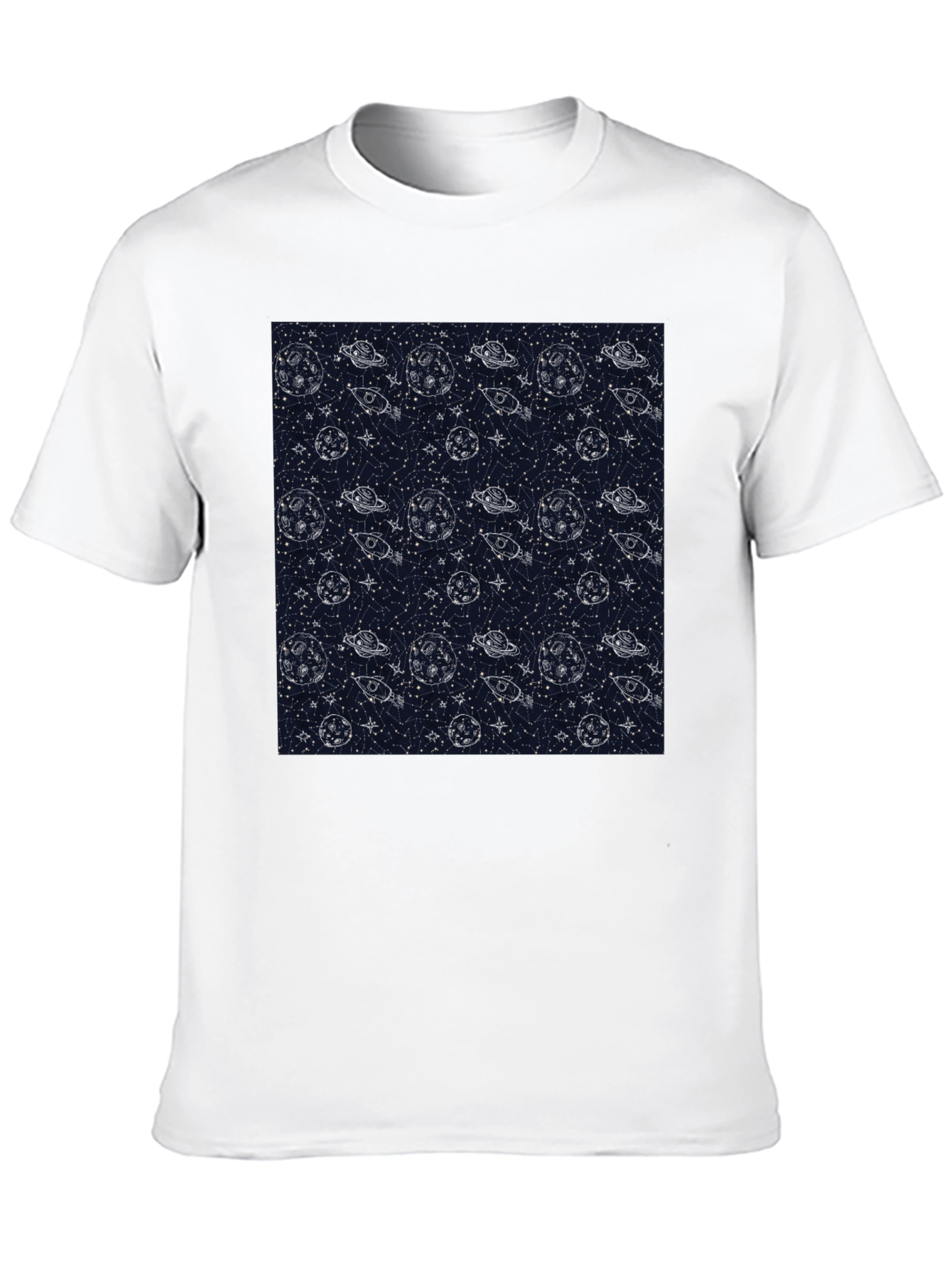 Space Pattern Crew Neck T-Shirt