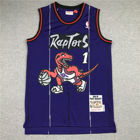 Men's Toronto Raptors Tracy McGrady Purple 1998-99 Hardwood Classics Swingman Jerseys