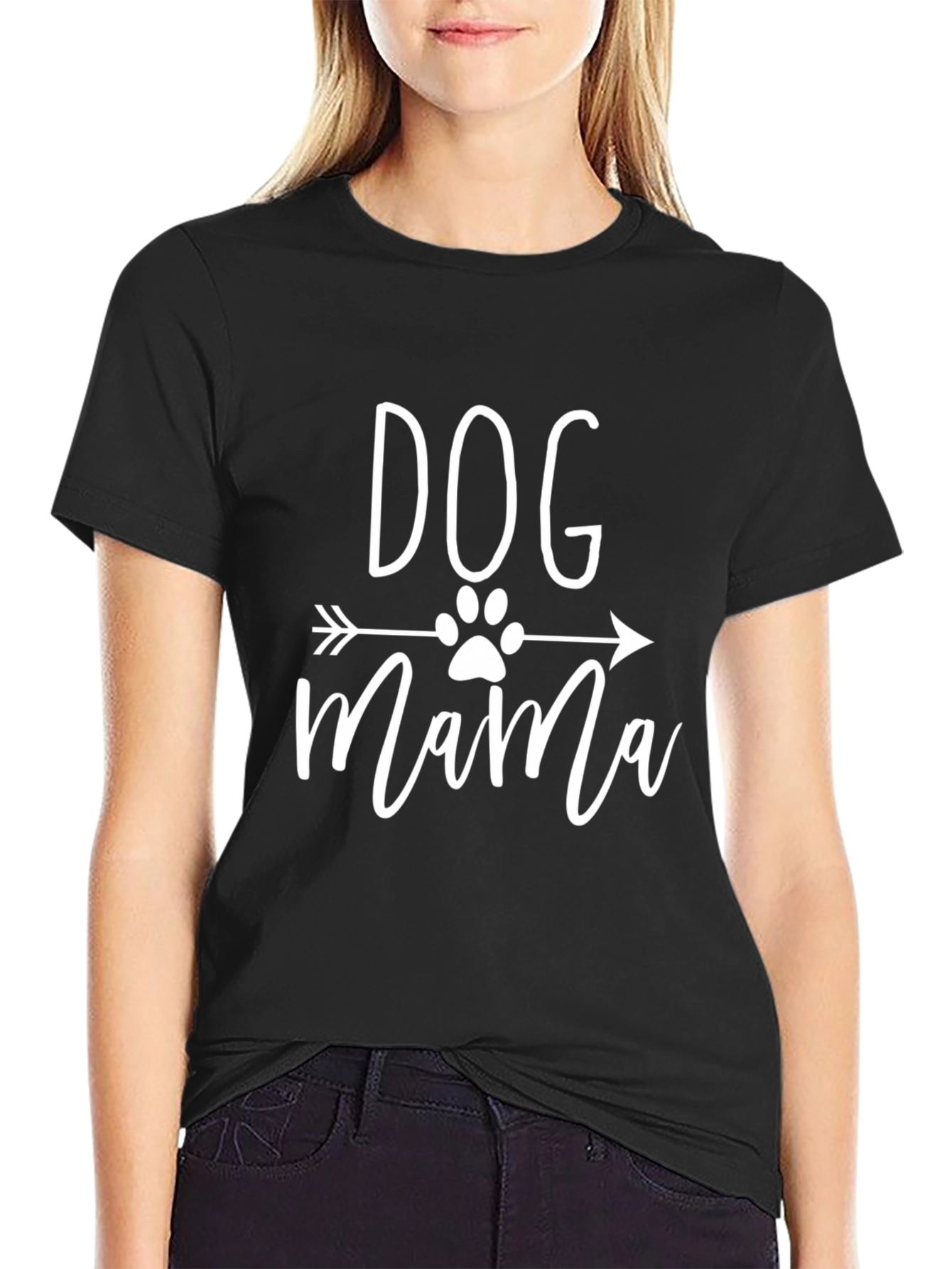 Dog Mama T-Shirt Cute Paw Print Graphic Tee