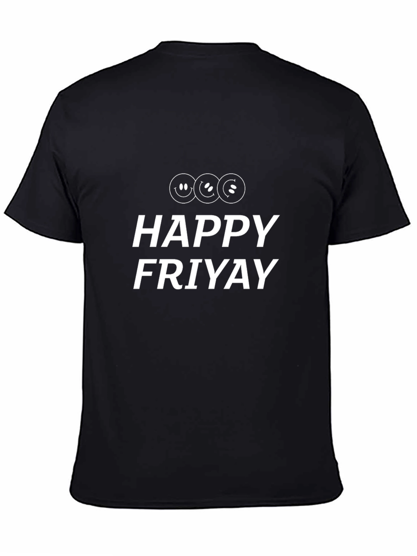 Happy Friyay Black Graphic Tee