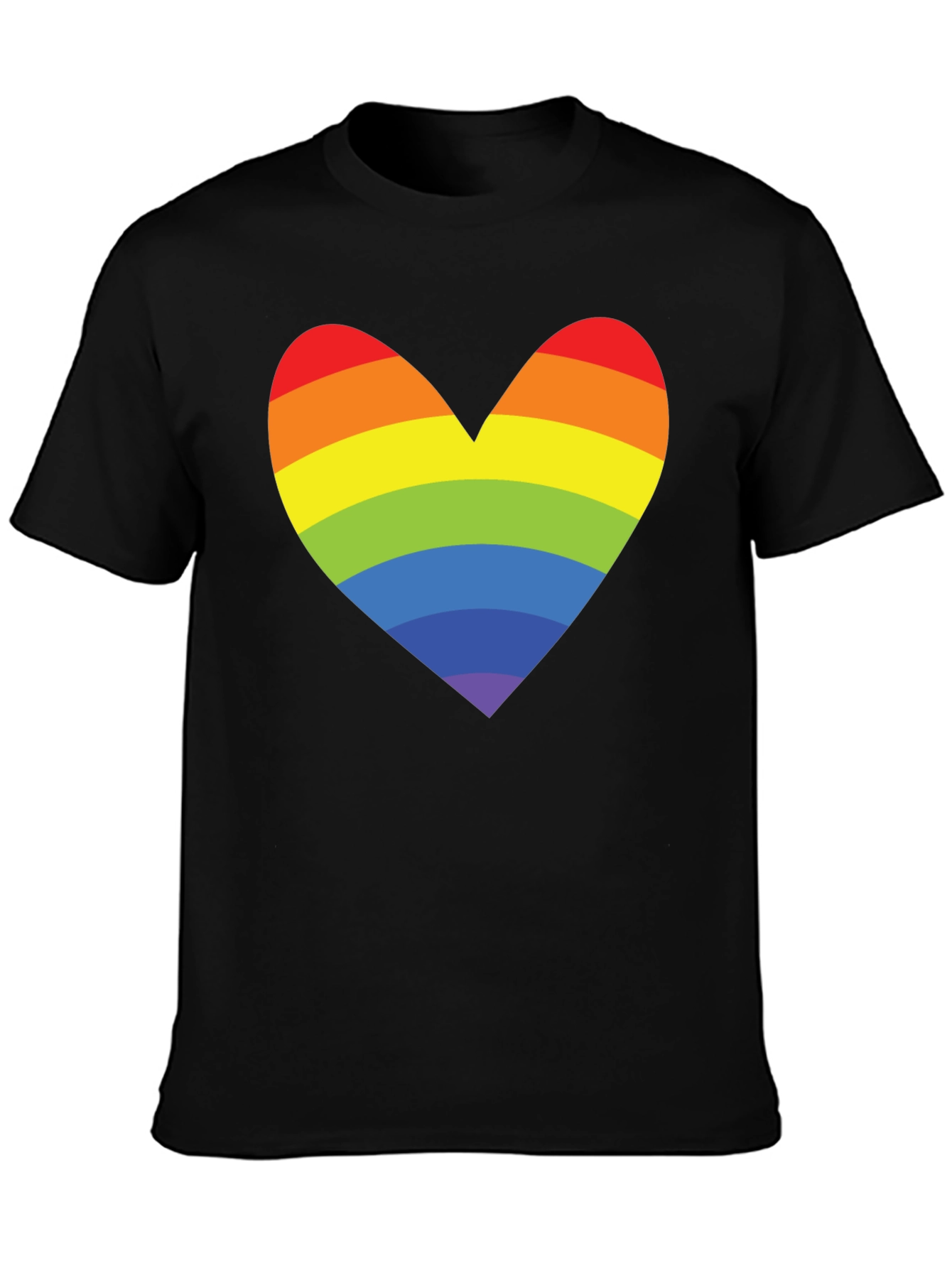 Rainbow Heart Graphic Tee - Pride Love Shirt
