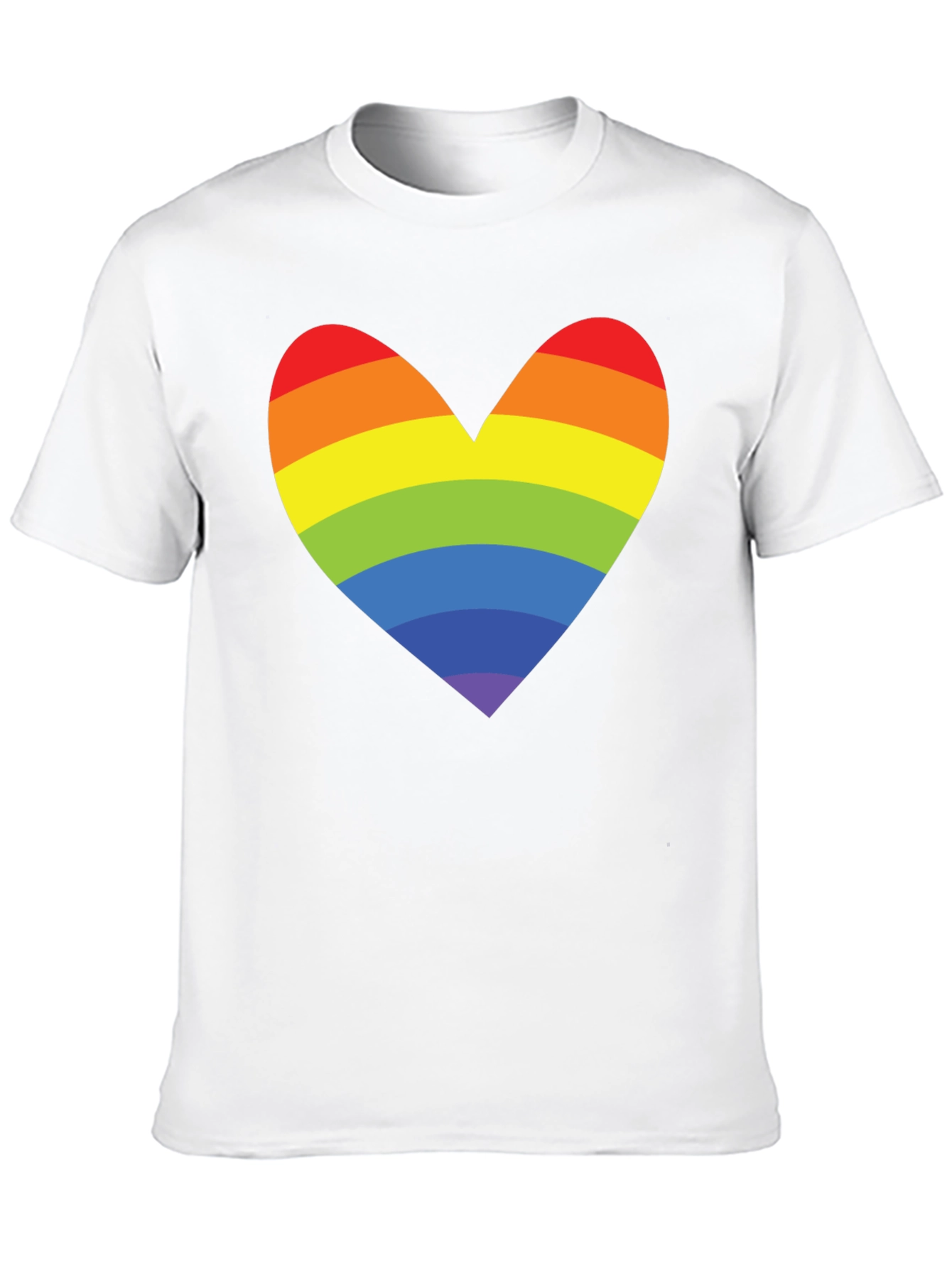 Rainbow Heart Graphic Tee - Pride Love Shirt