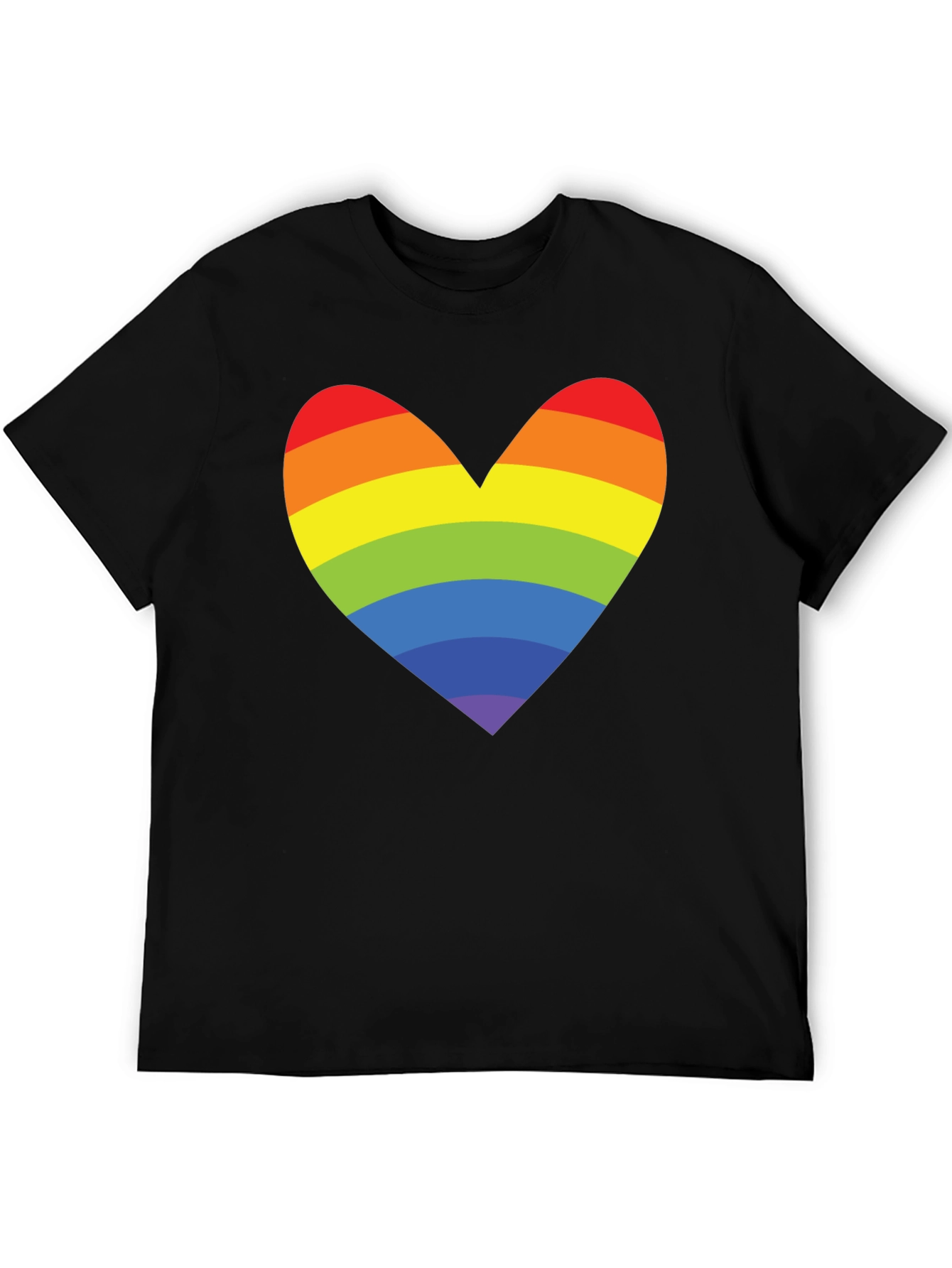 Rainbow Heart Graphic Tee - Pride Love Shirt
