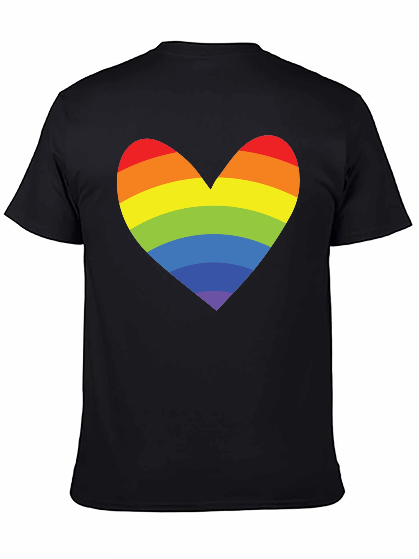 Rainbow Heart Graphic Tee - Pride Love Shirt