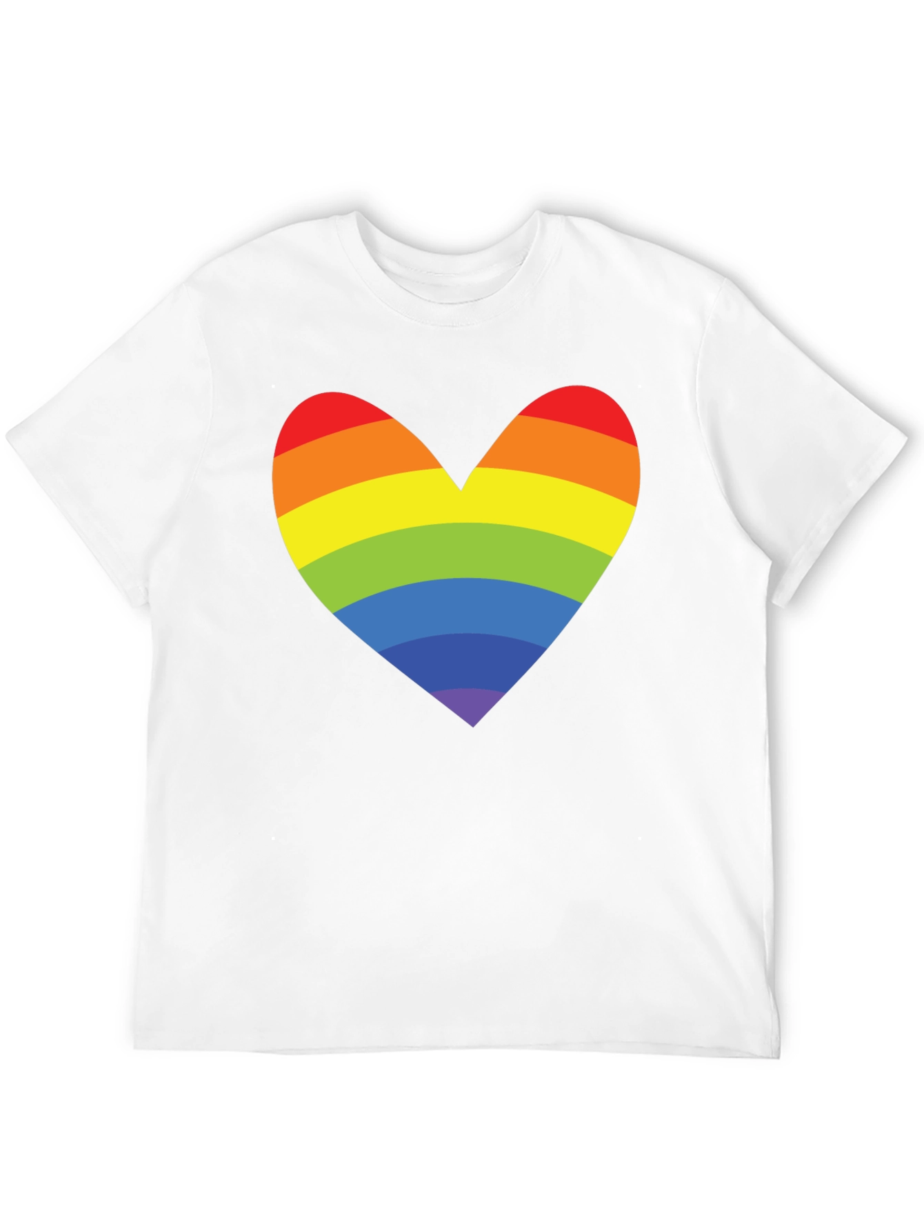 Rainbow Heart Graphic Tee - Pride Love Shirt