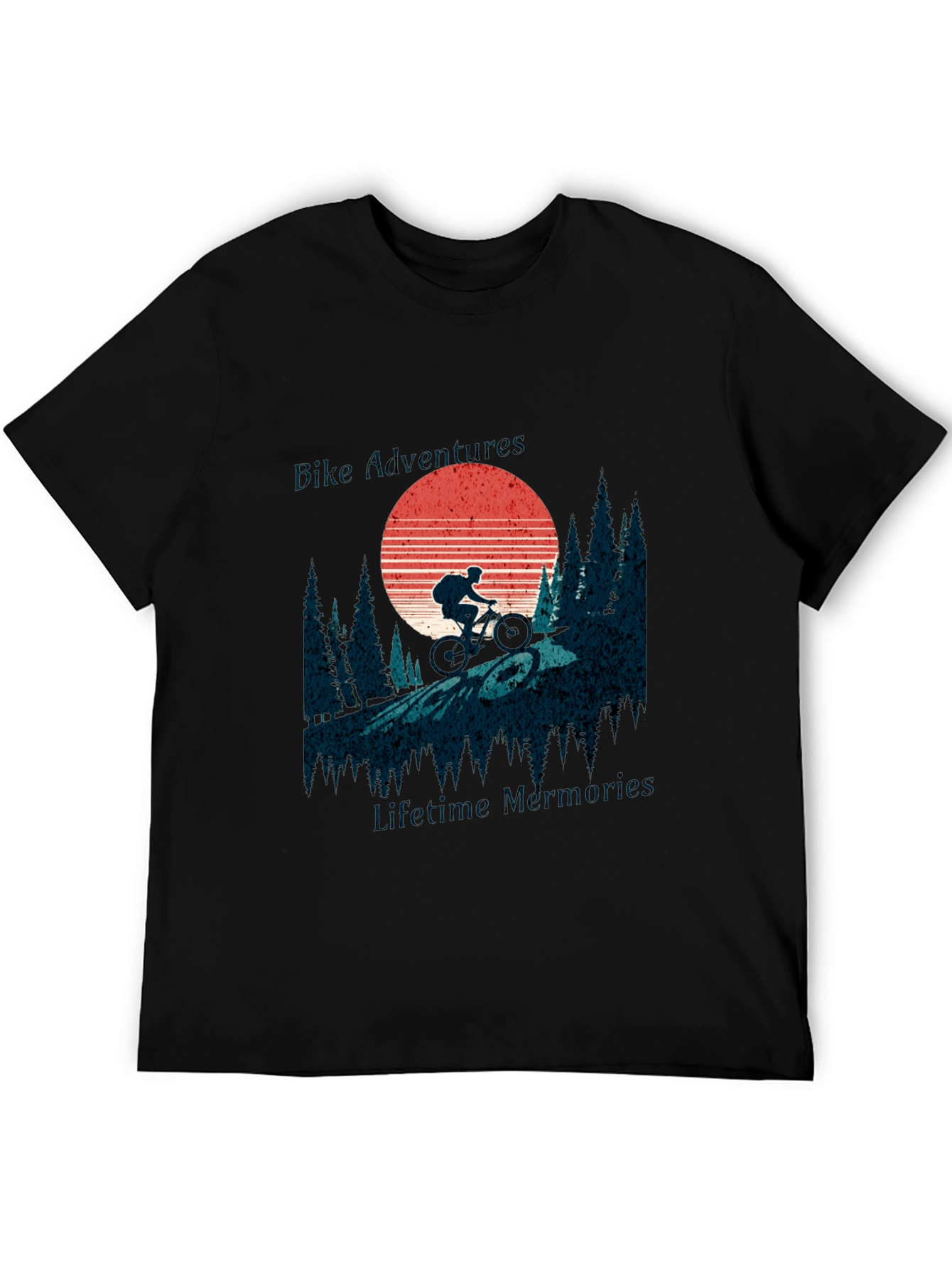 Bike Adventure Tee: Retro Mountain Biking Shirt