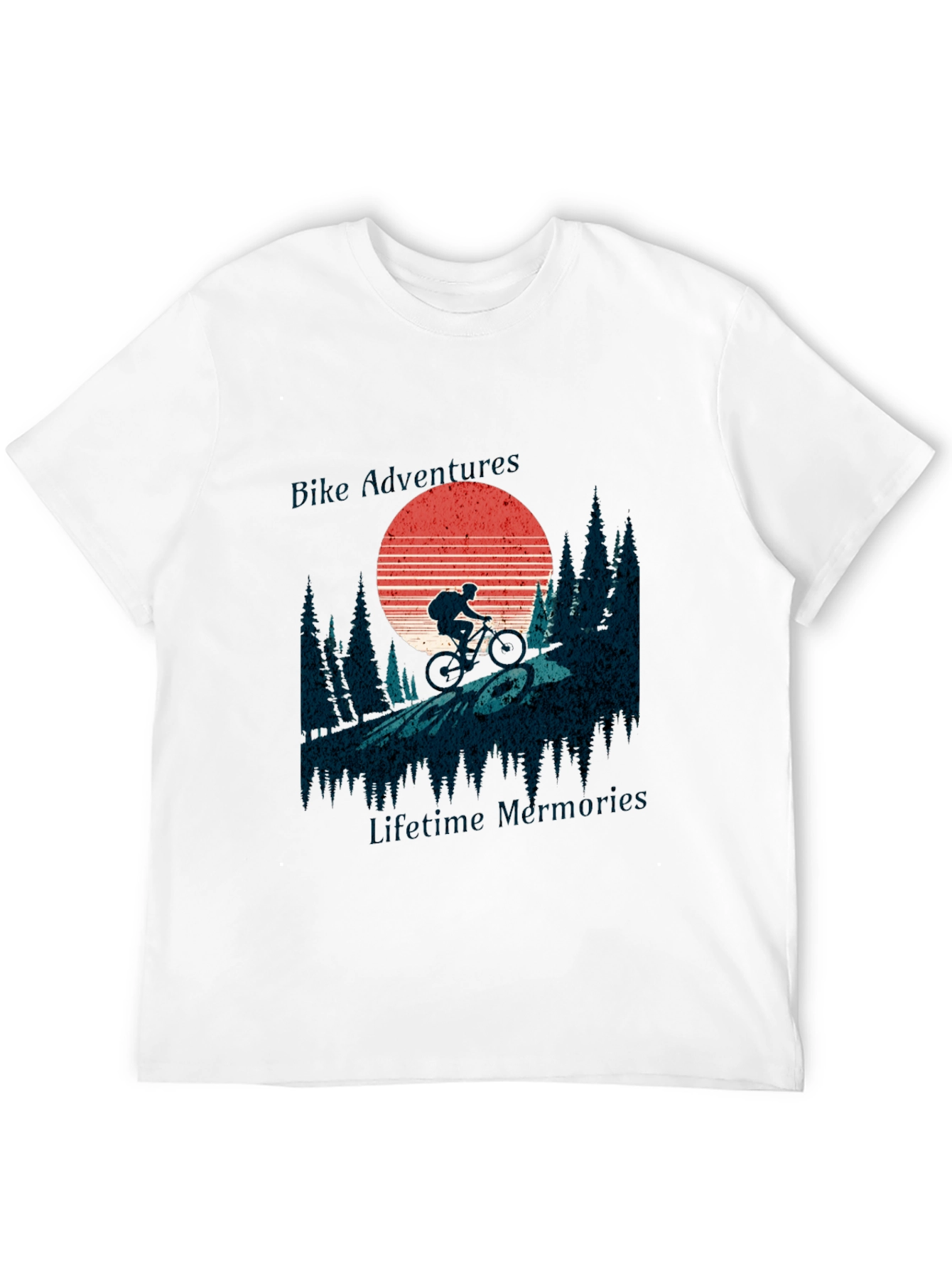 Bike Adventure Tee: Retro Mountain Biking Shirt