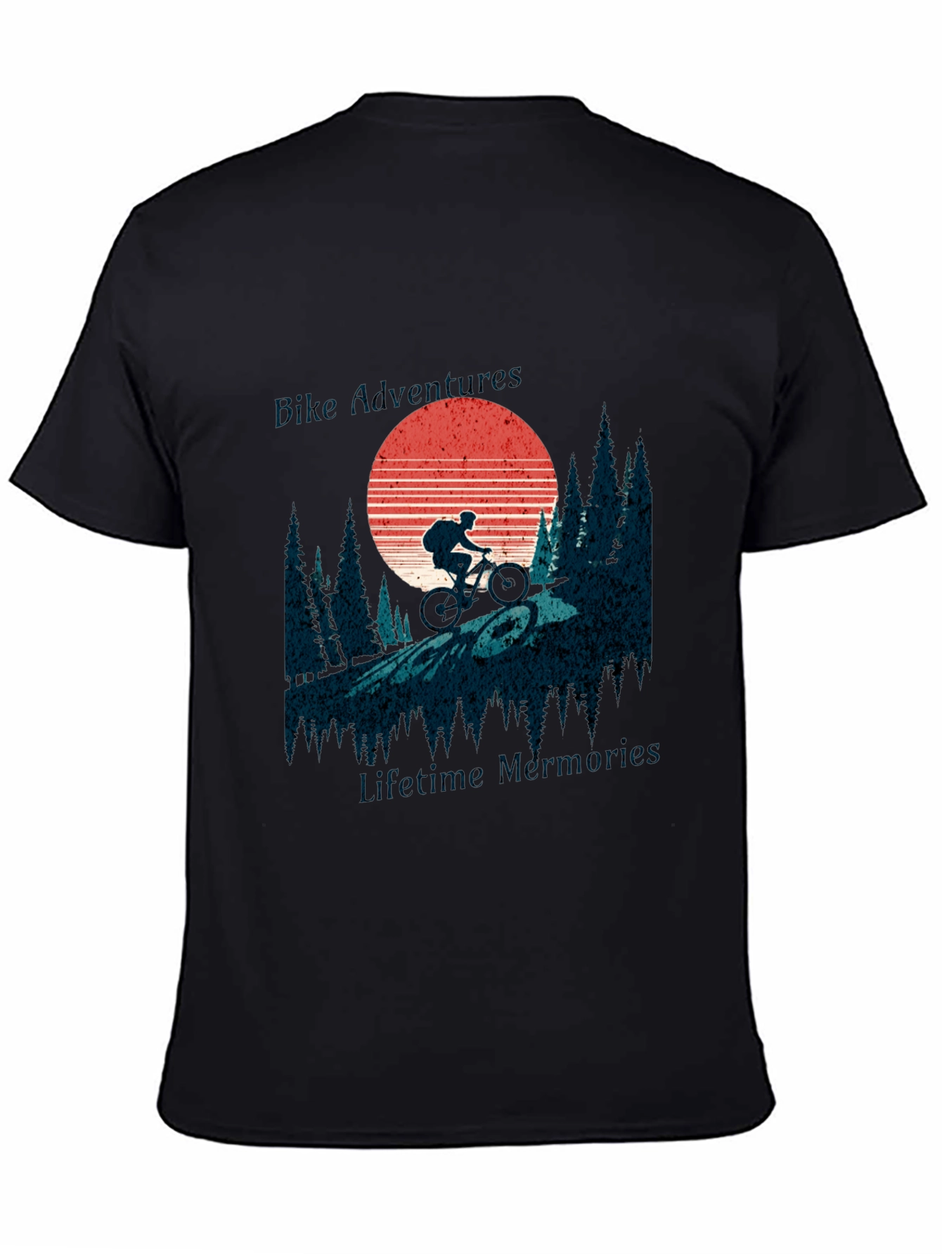 Bike Adventure Tee: Retro Mountain Biking Shirt