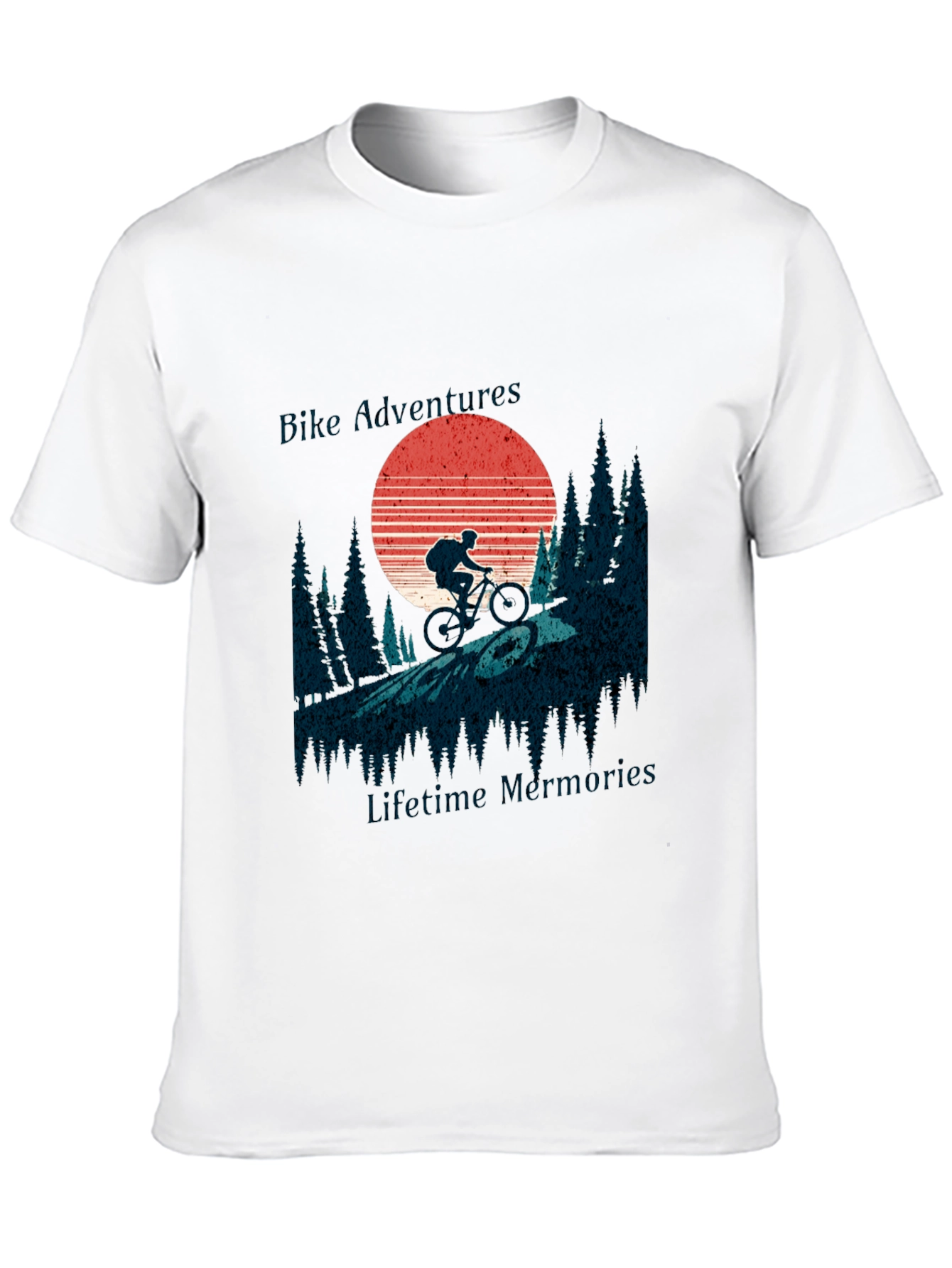 Bike Adventure Tee: Retro Mountain Biking Shirt