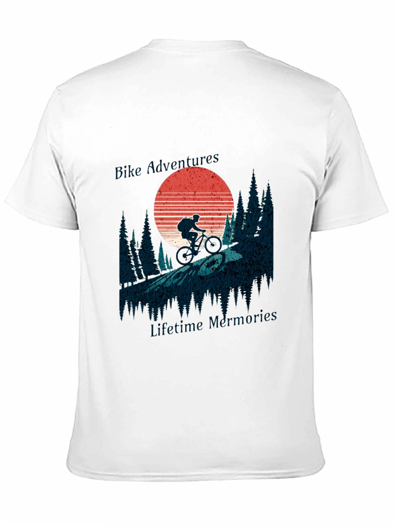 Bike Adventure Tee: Retro Mountain Biking Shirt