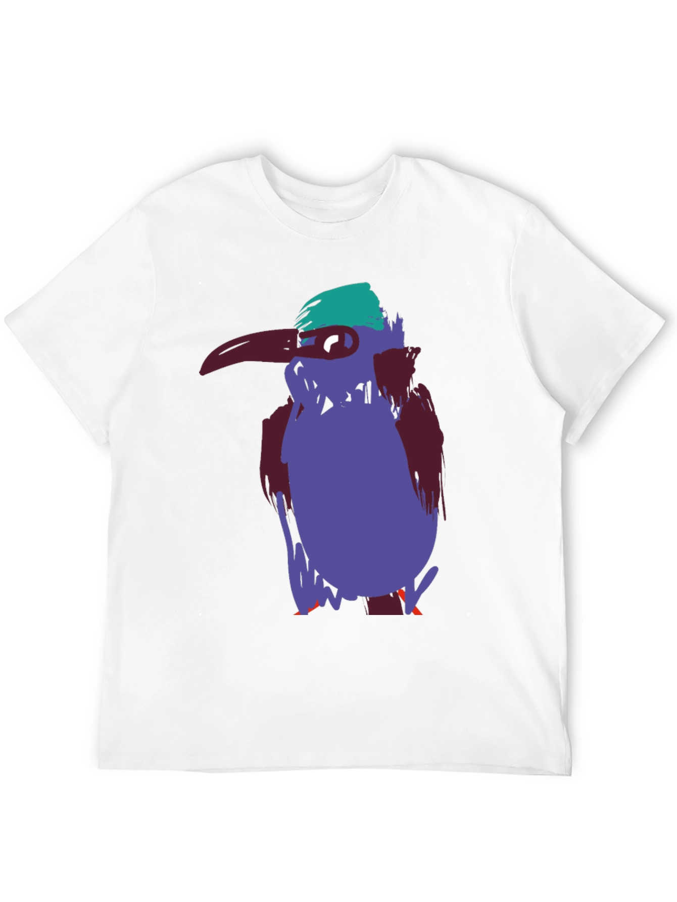 Unique Bird Graphic Tee - Casual Black Cotton T-Shirt