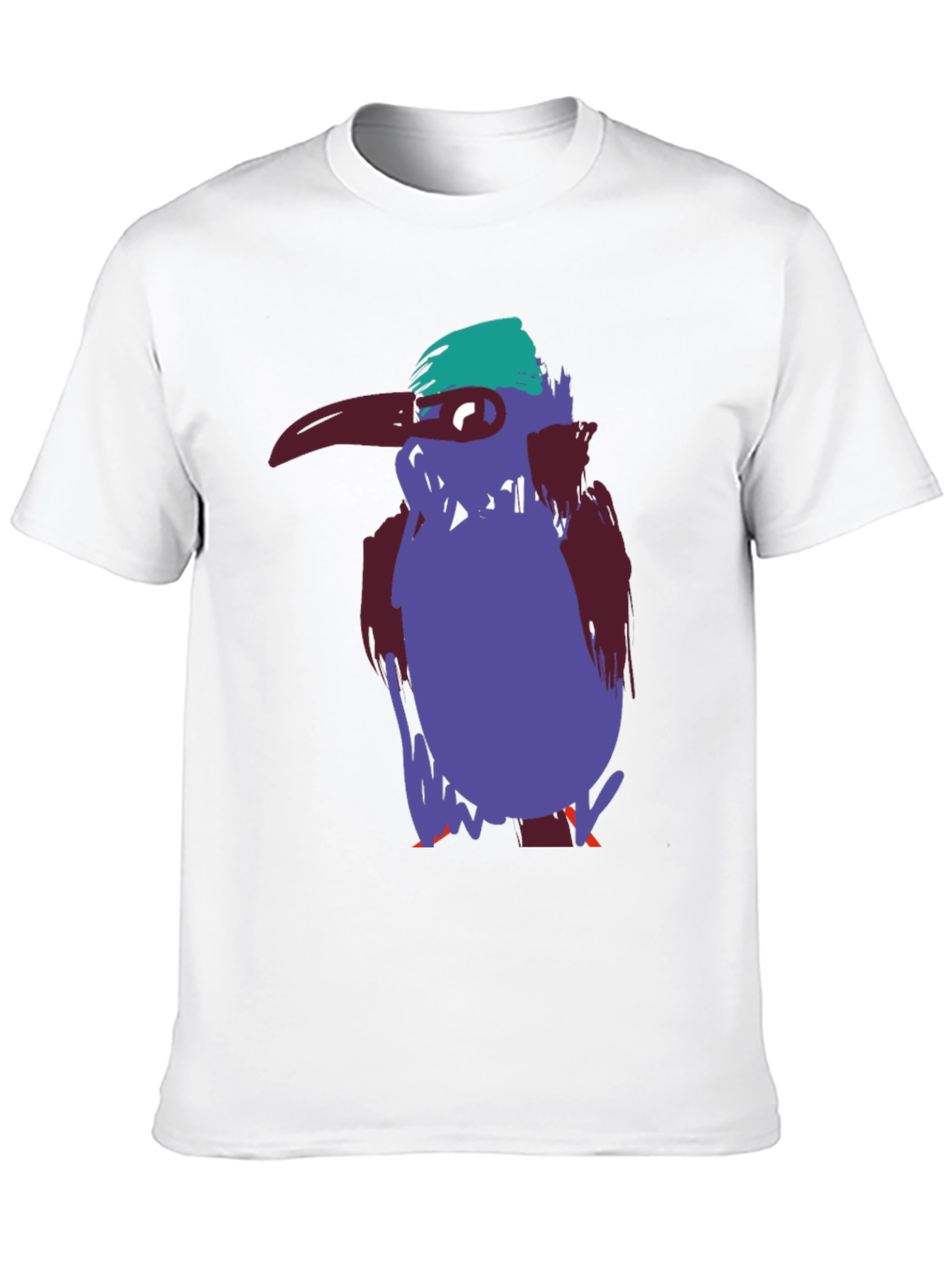 Unique Bird Graphic Tee - Casual Black Cotton T-Shirt