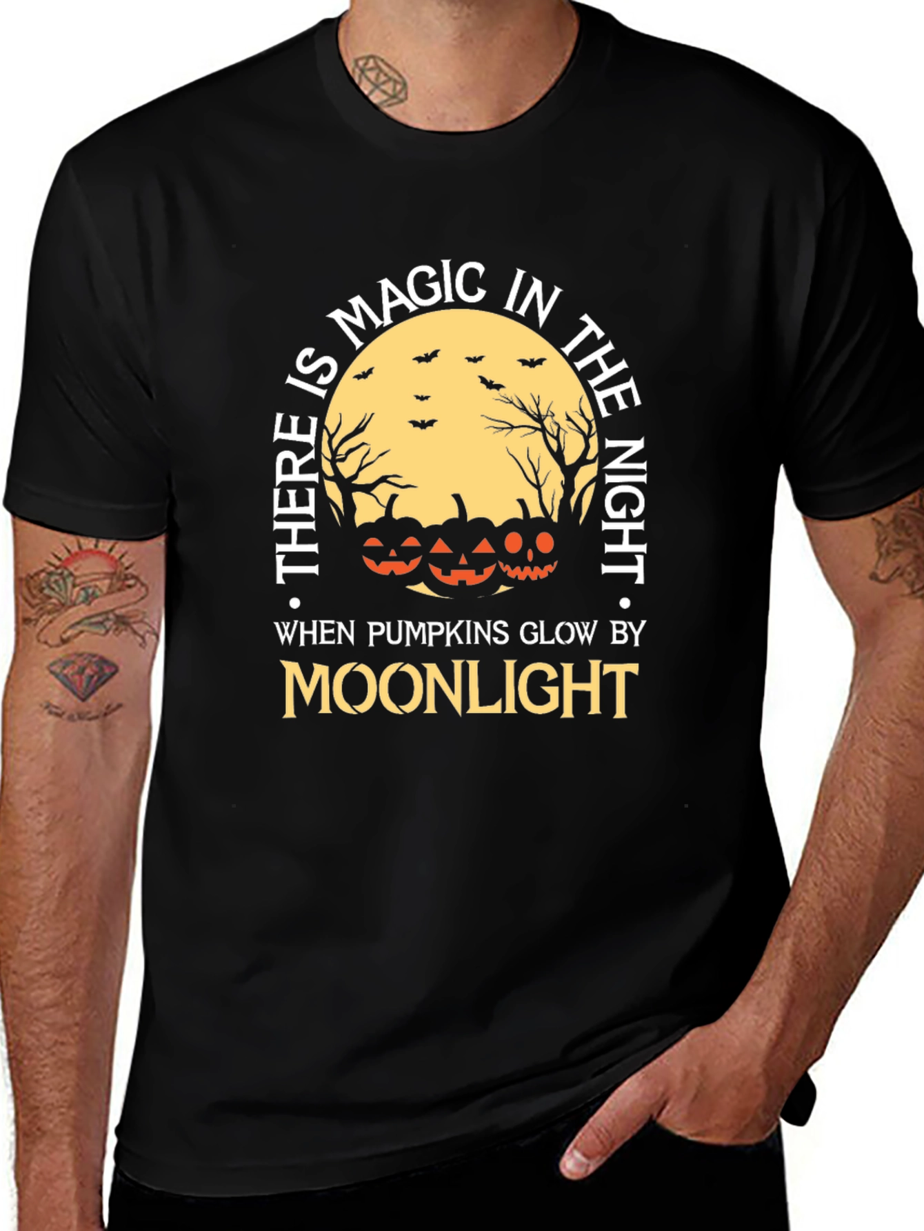 Halloween Magic Moonlight Pumpkin T-Shirt