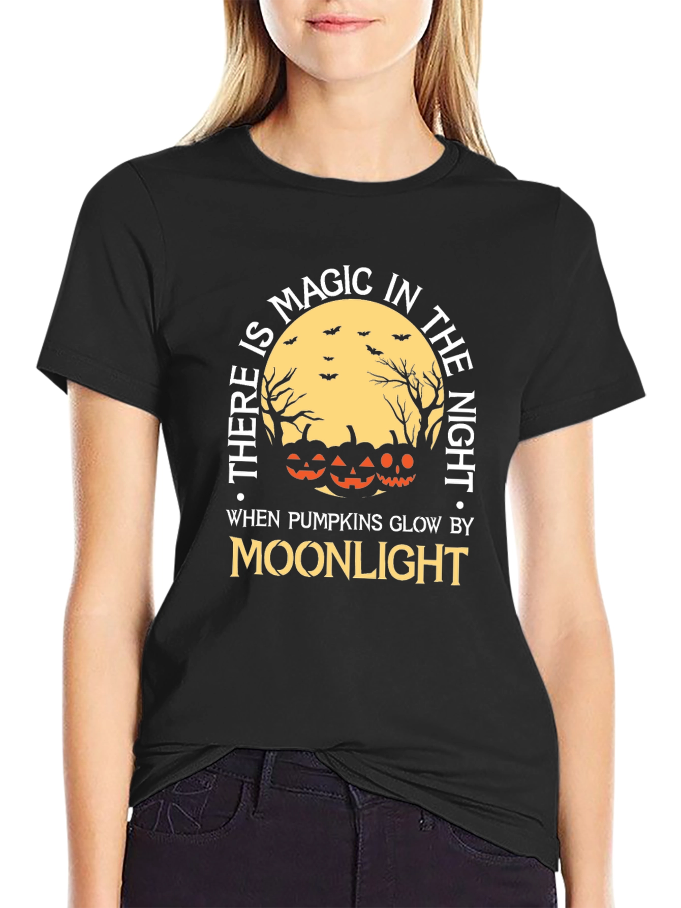 Halloween Magic Moonlight Pumpkin T-Shirt