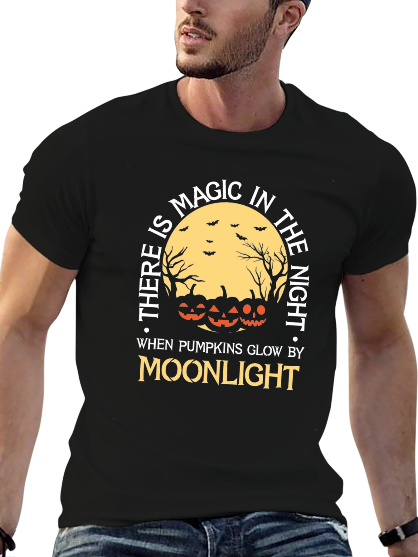 Halloween Magic Moonlight Pumpkin T-Shirt