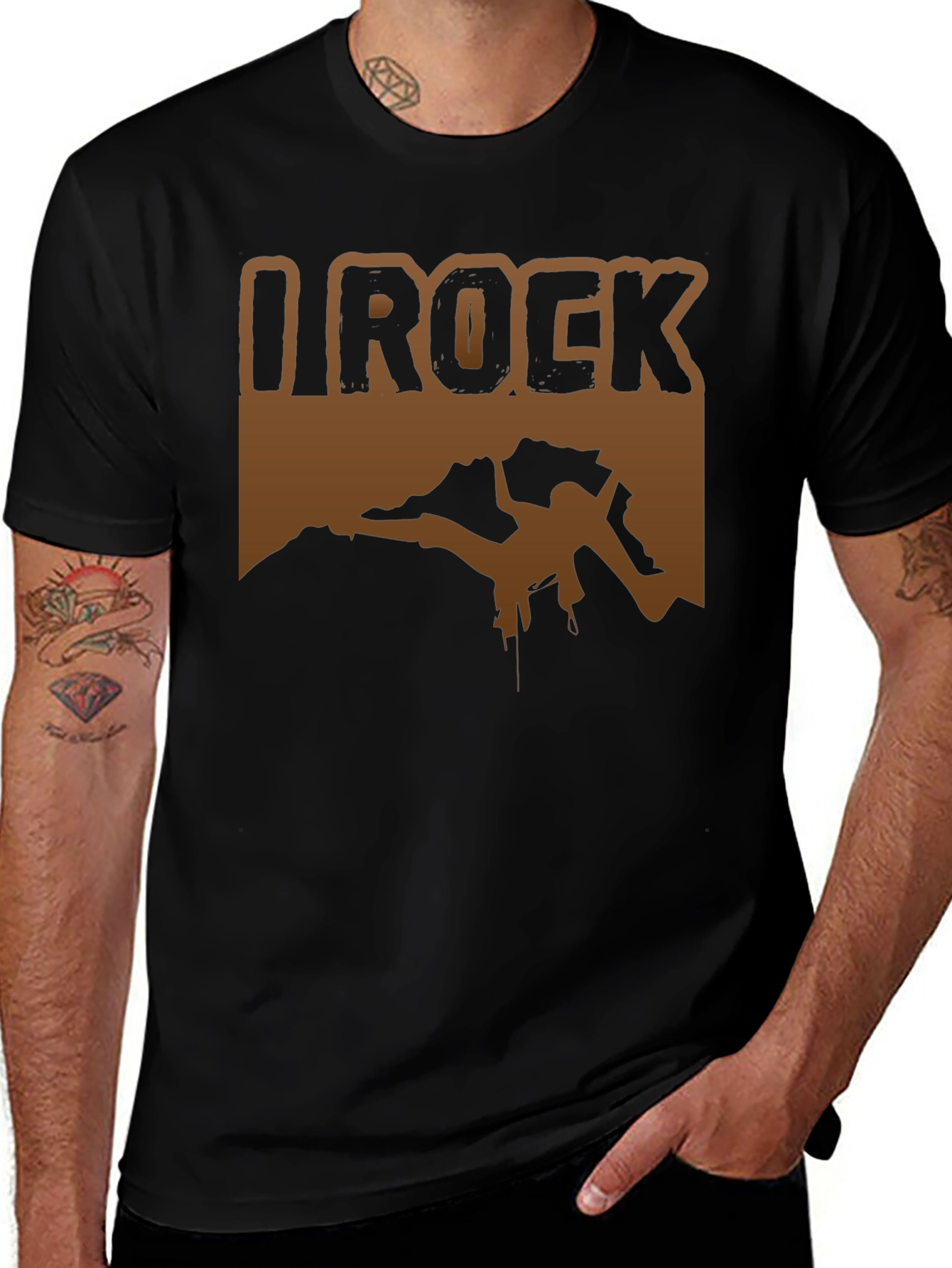 I Rock Climbing T-Shirt - Black