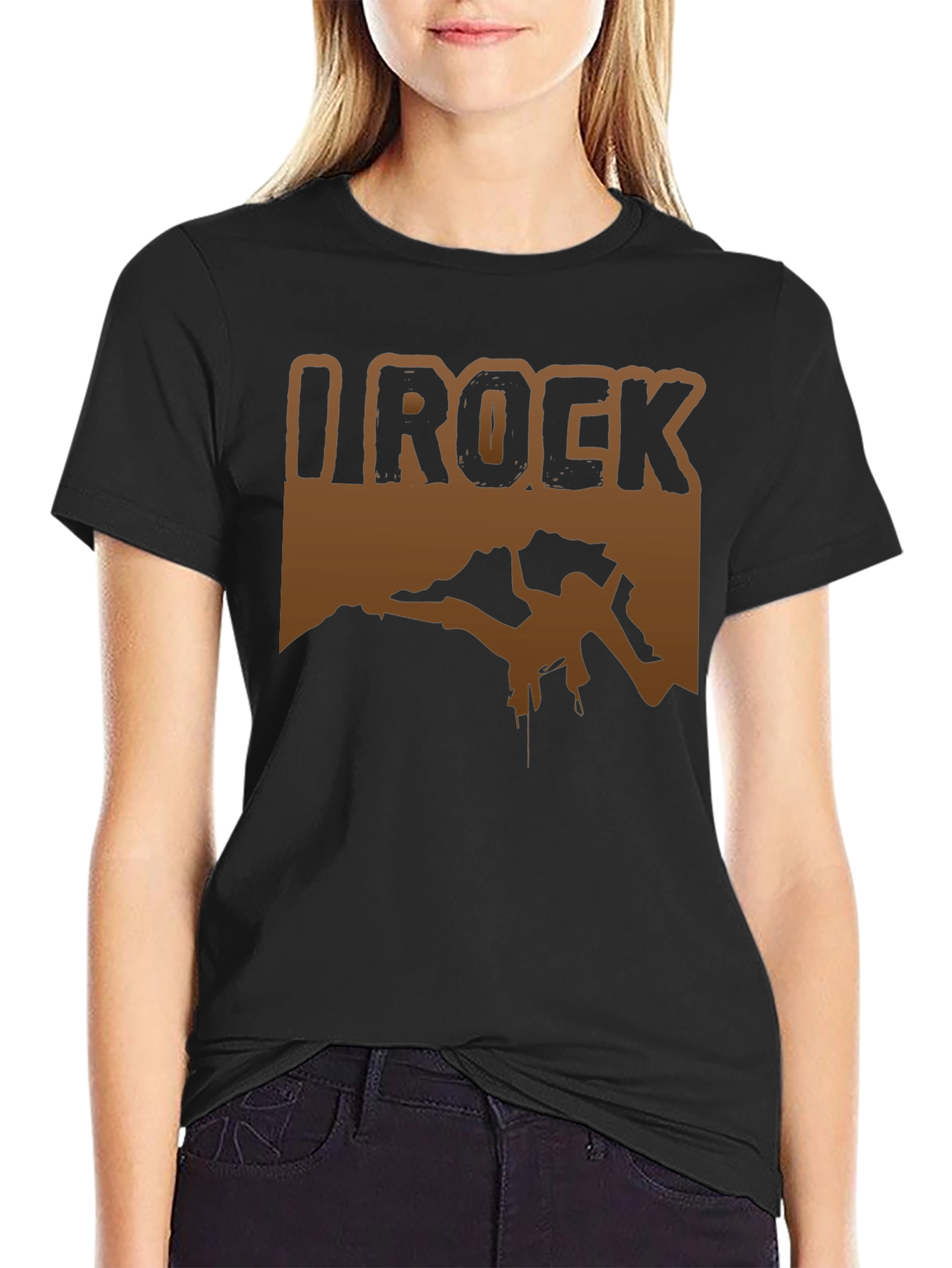 I Rock Climbing T-Shirt - Black