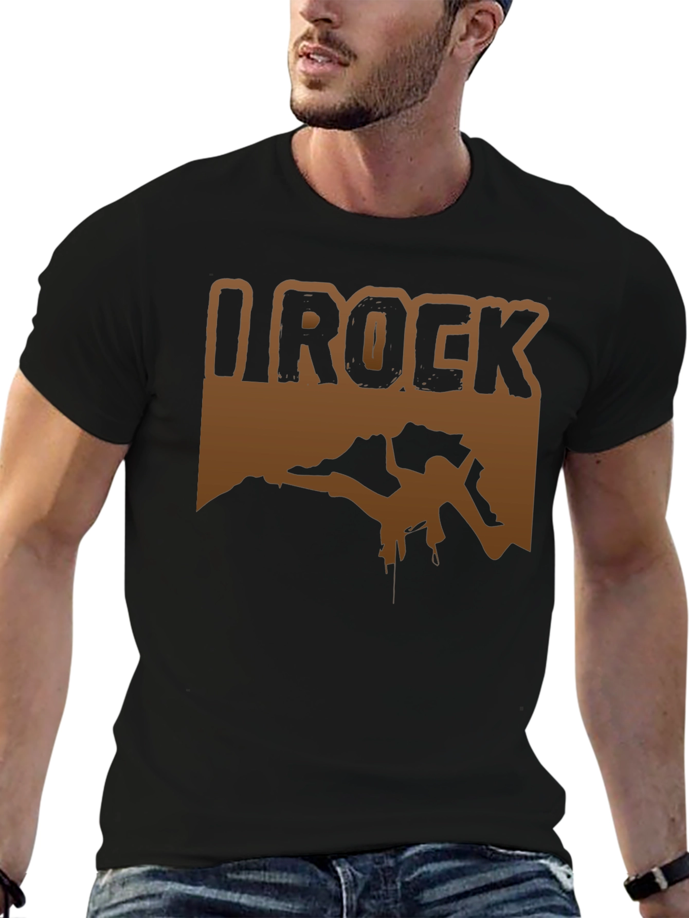 I Rock Climbing T-Shirt - Black