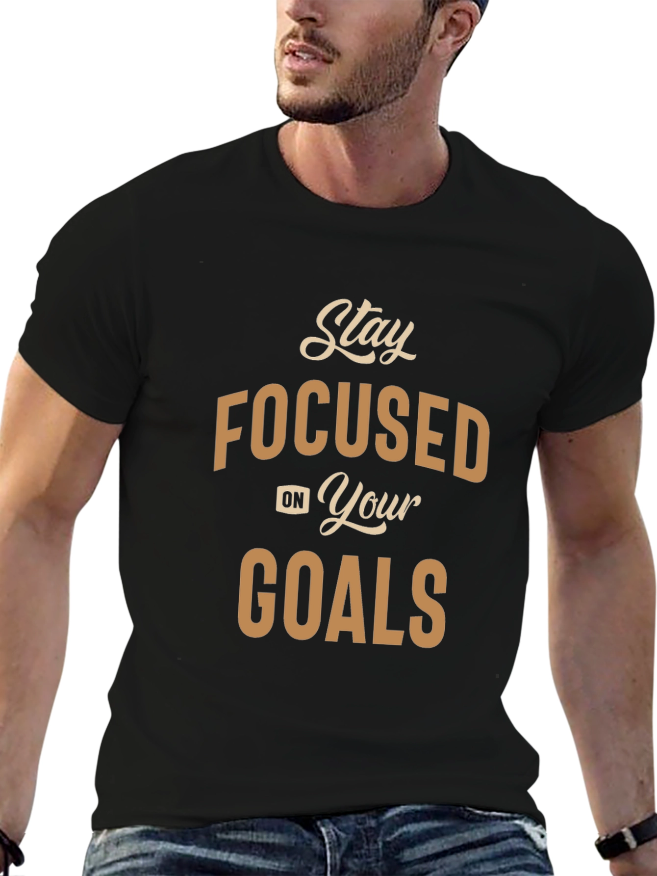 Stay Focused Goals T-Shirt - Motivational Graphic Tee