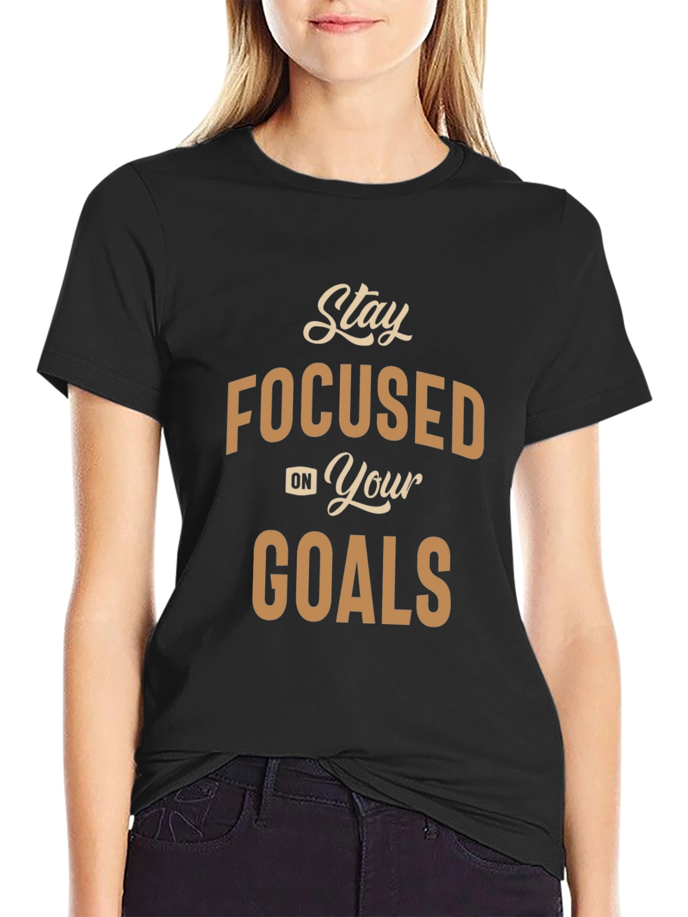 Stay Focused Goals T-Shirt - Motivational Graphic Tee