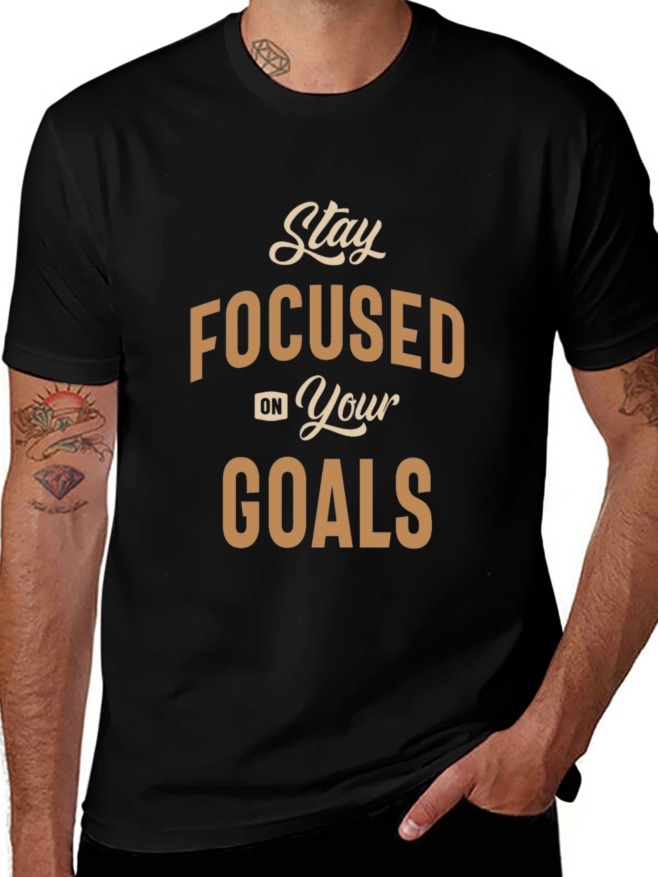 Stay Focused Goals T-Shirt - Motivational Graphic Tee