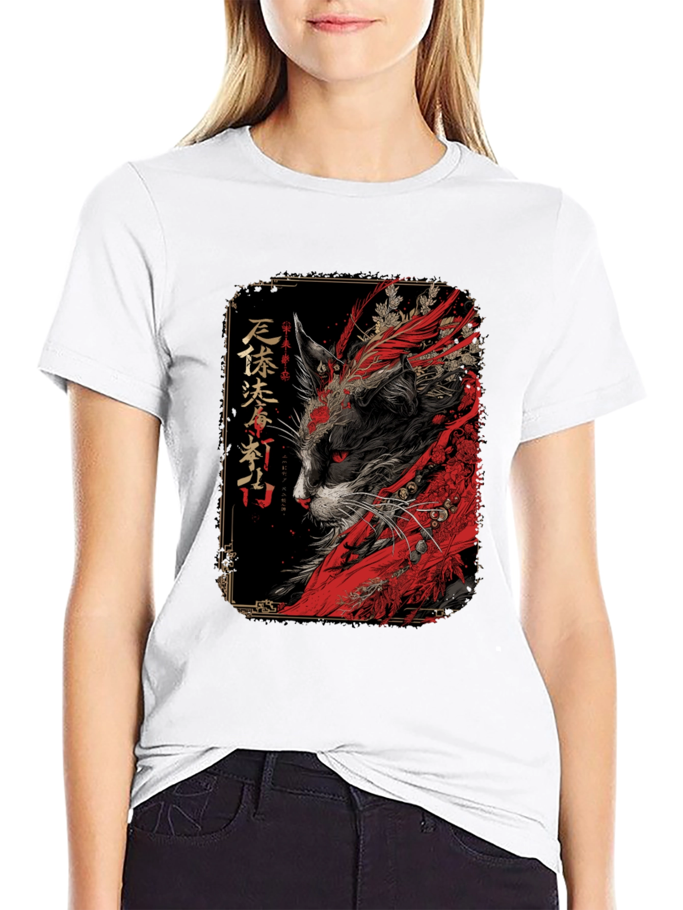 Japanese Cat Art T-Shirt