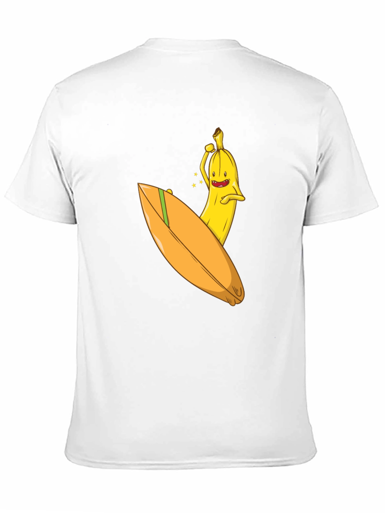 Surfing Banana Graphic Tee - Black Cotton T-Shirt