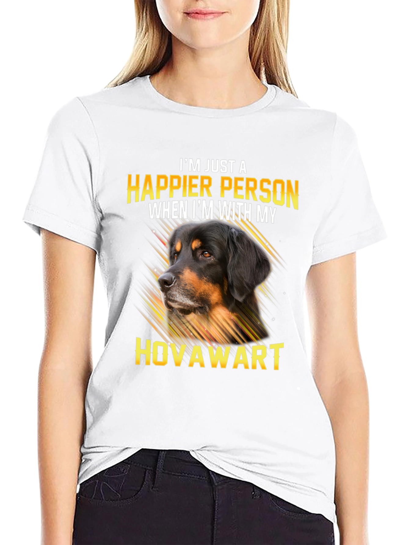 Happier Person Hovawart Dog Graphic T-Shirt