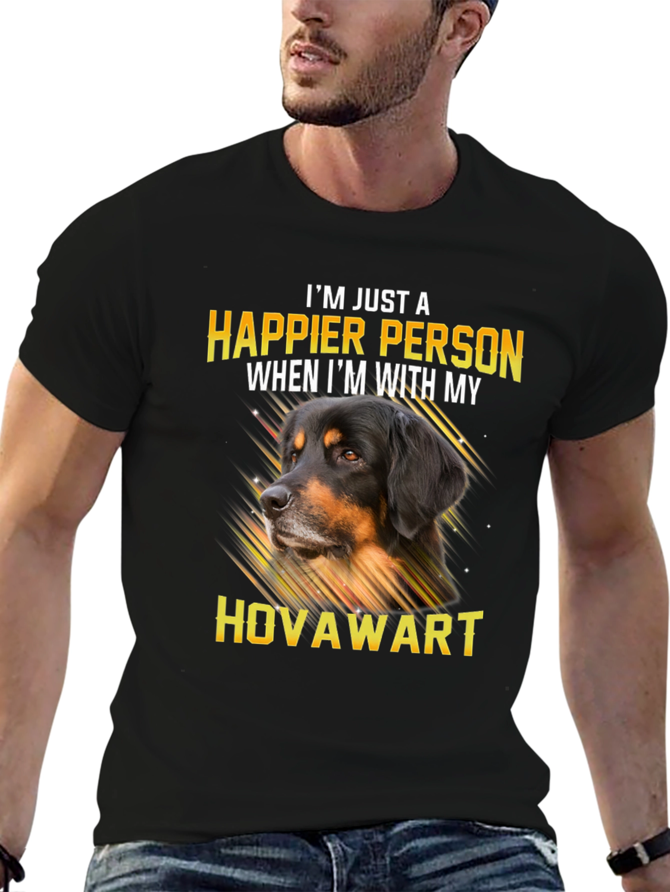 Happier Person Hovawart Dog Graphic T-Shirt