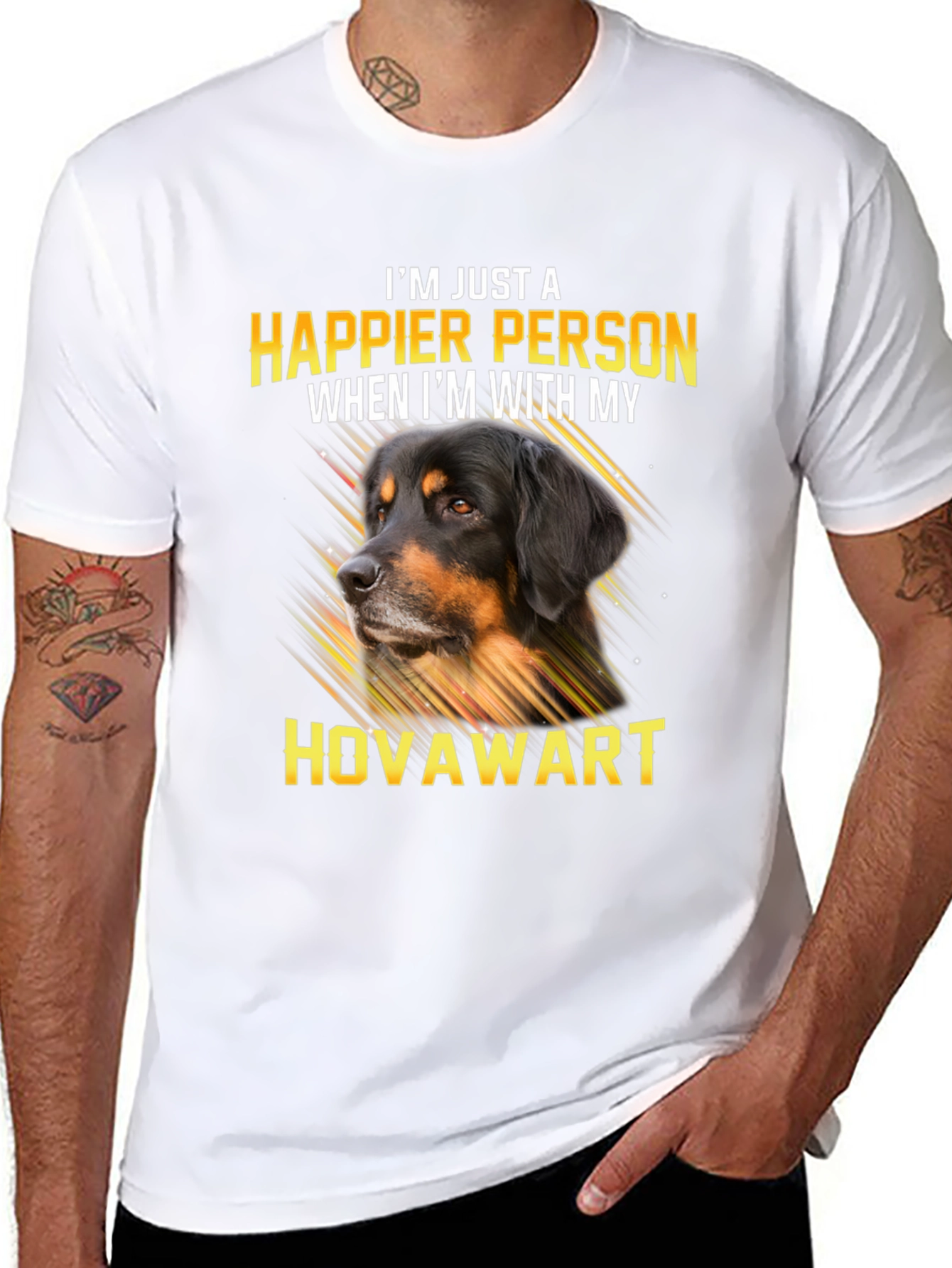 Happier Person Hovawart Dog Graphic T-Shirt
