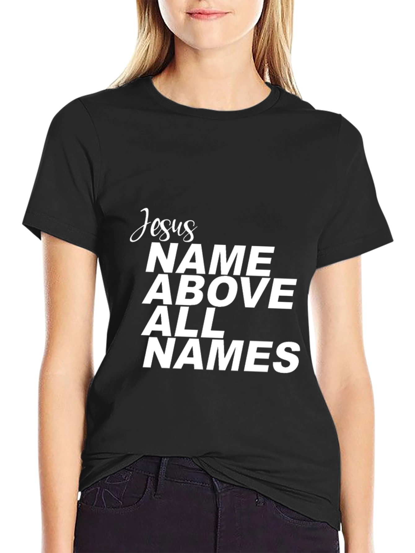 Jesus Name Above All Names Graphic Tee - Black
