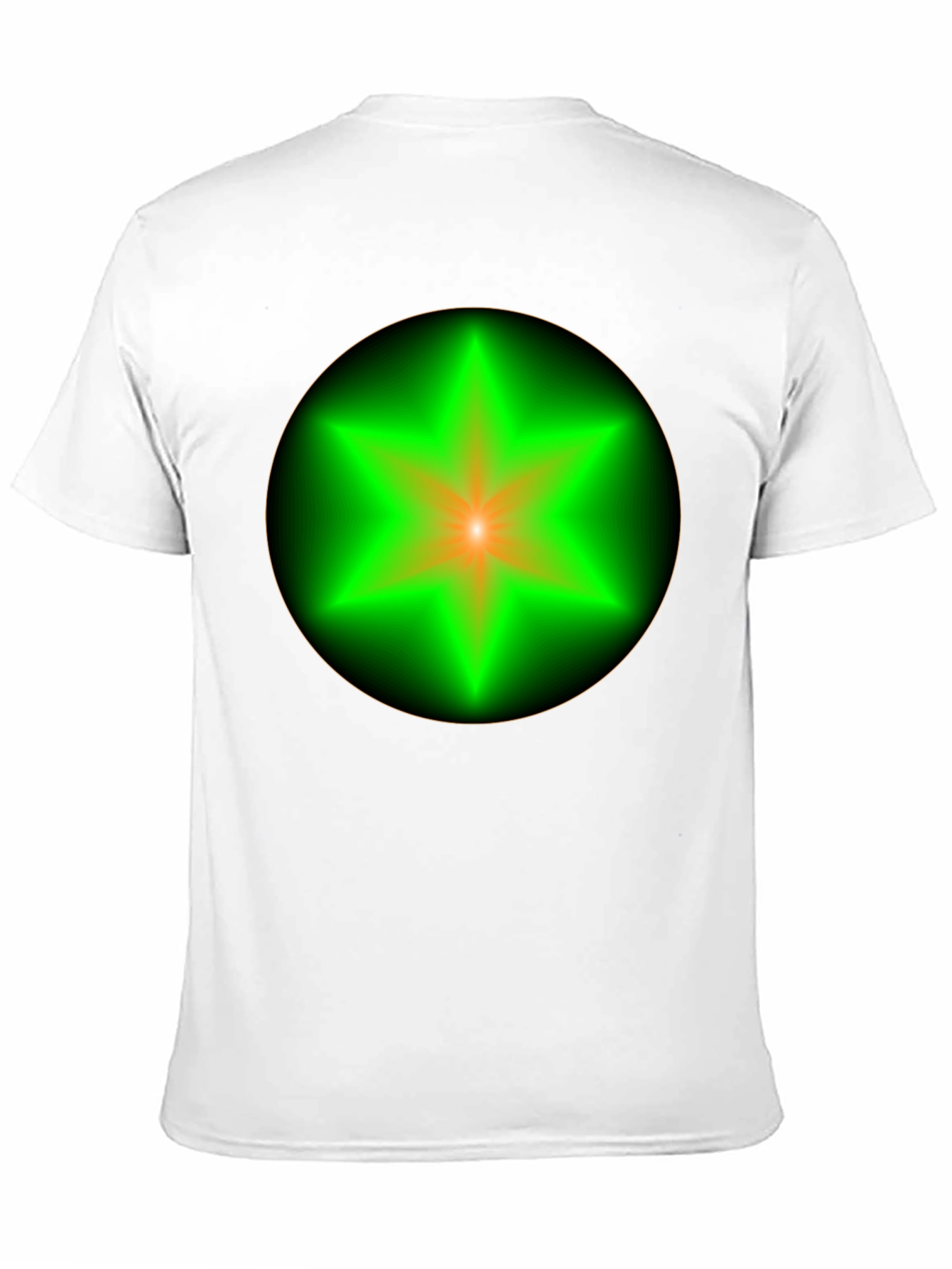 Neon Star Graphic Tee - Stylish Black Cotton T-Shirt