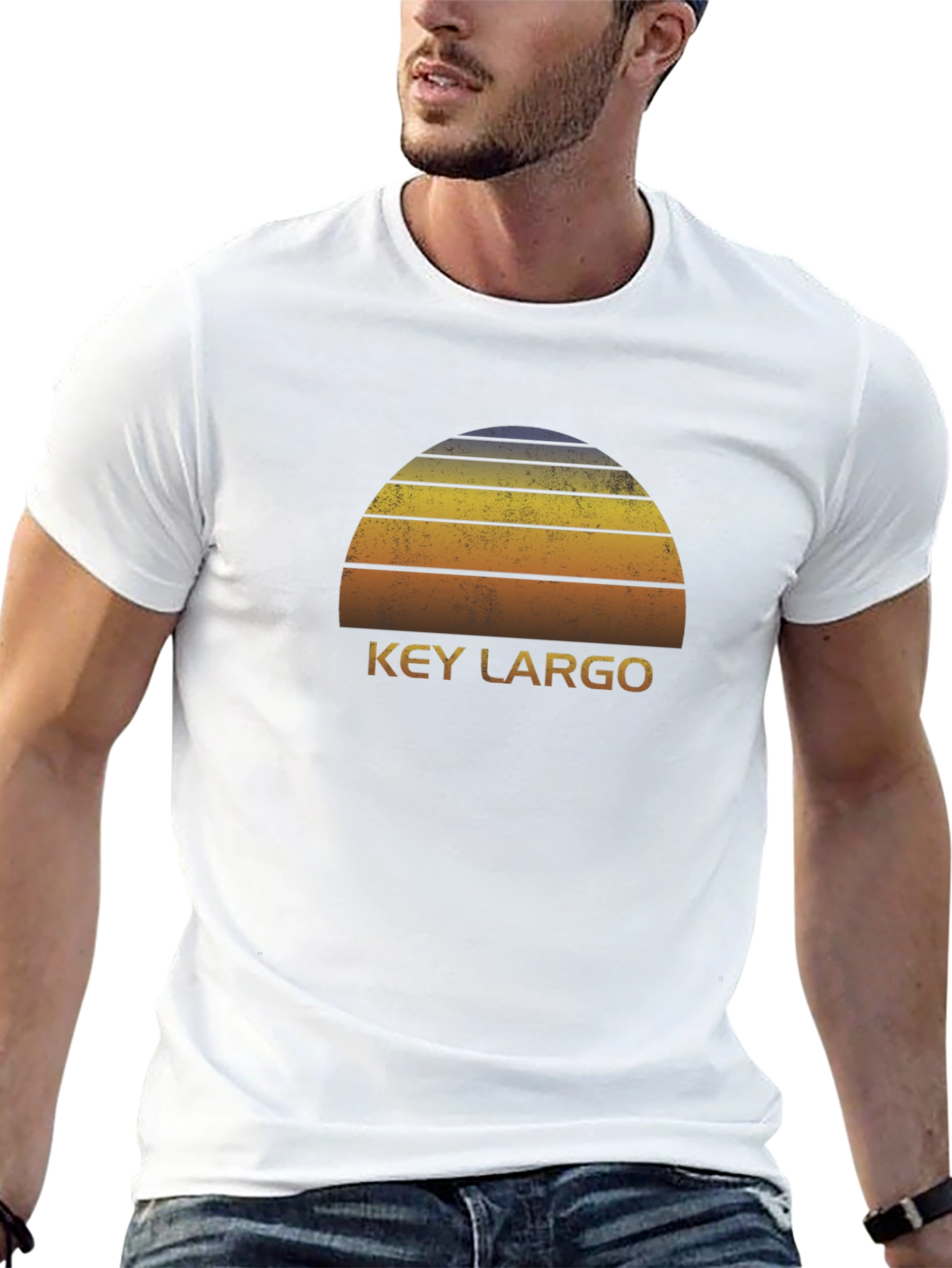 Key Largo Sunset T-Shirt Retro Style