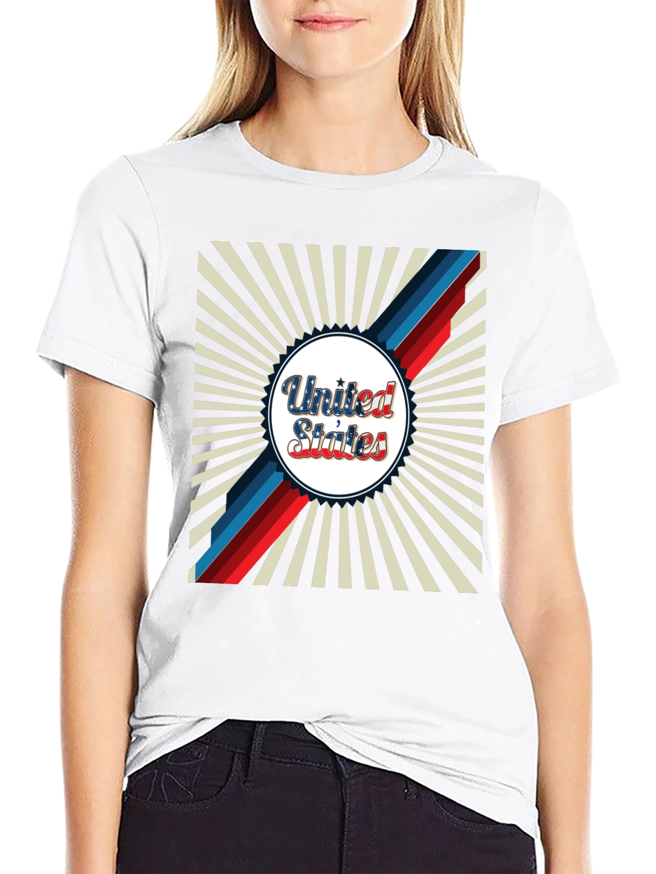 United States Graphic Print Crewneck T-Shirt