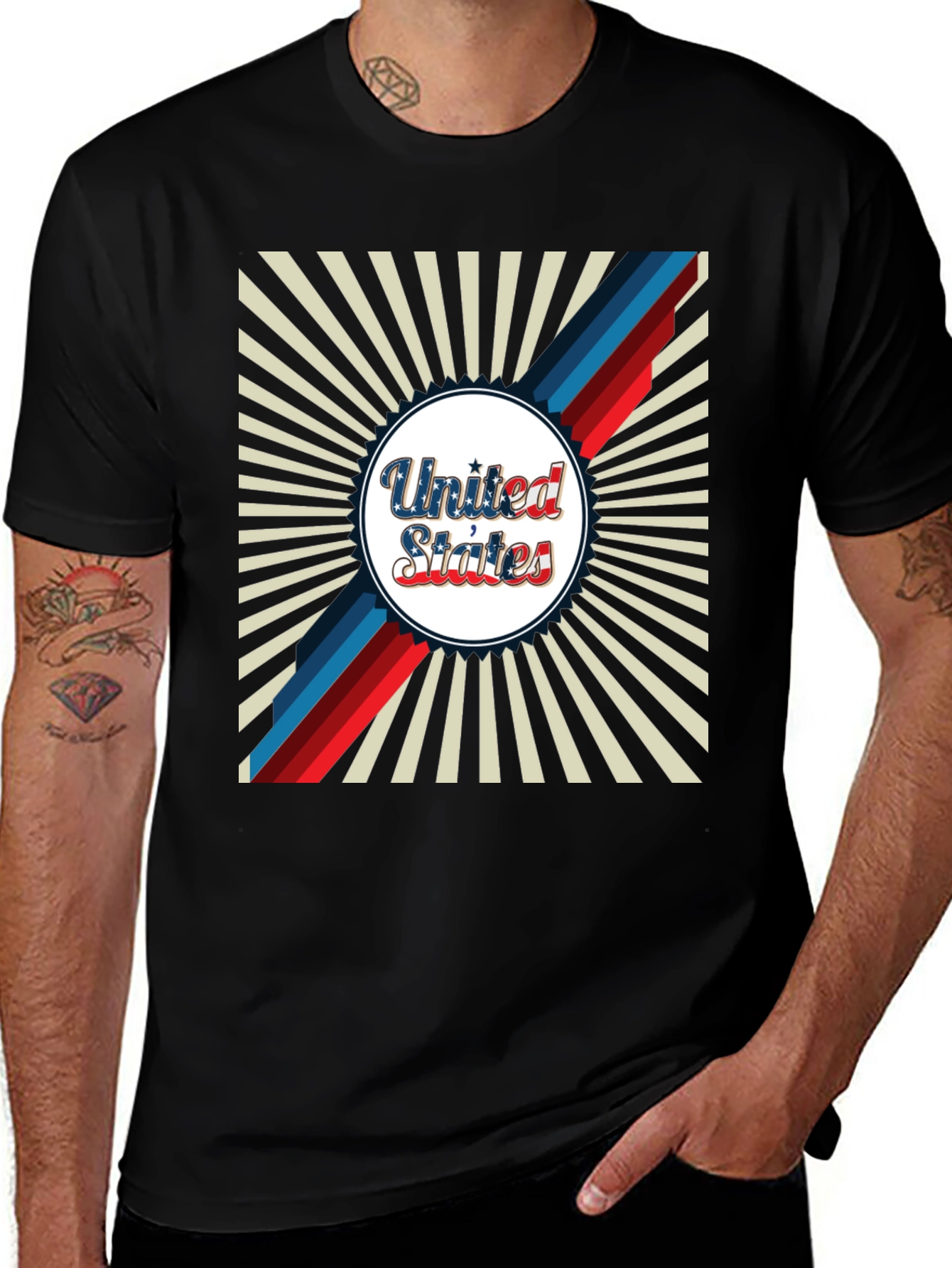 United States Graphic Print Crewneck T-Shirt