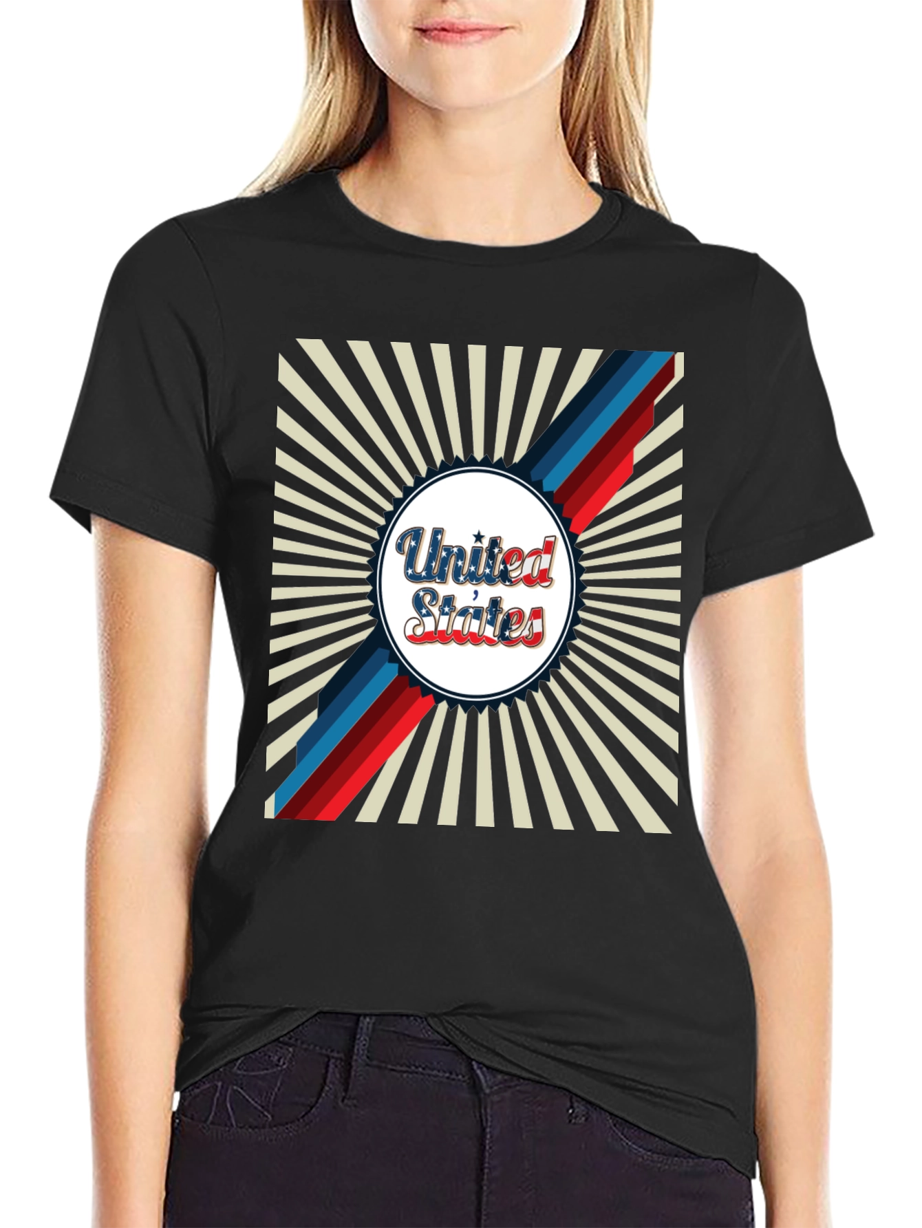 United States Graphic Print Crewneck T-Shirt