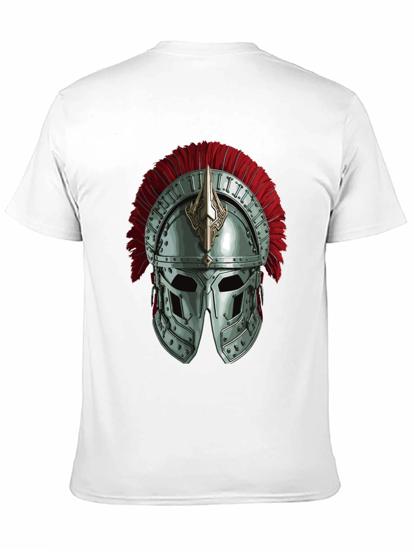 Gladiator Helmet Graphic Tee - Black Cotton