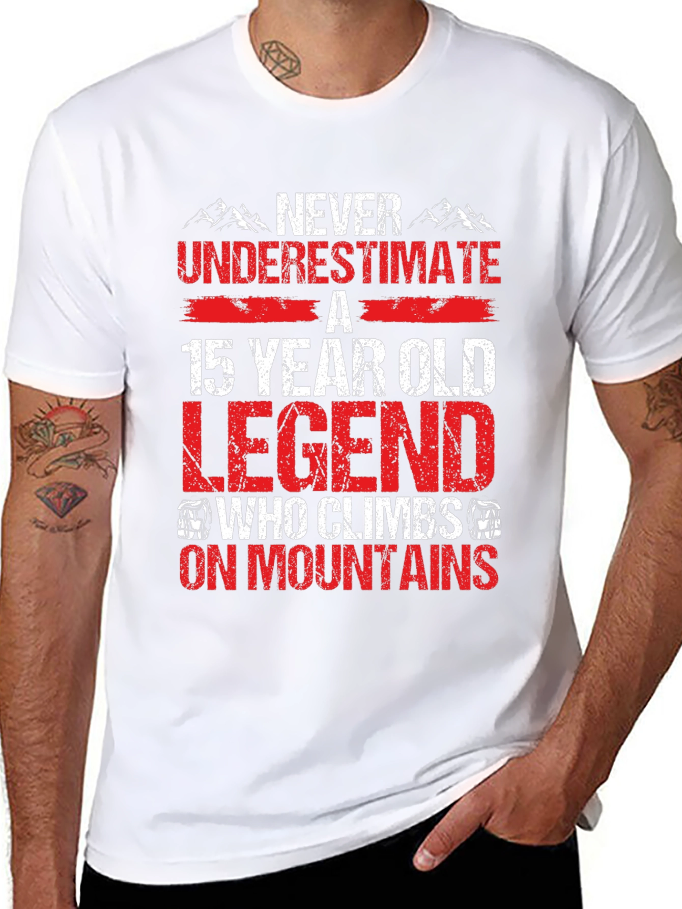 15 Year Old Legend Climbs Mountains T-Shirt