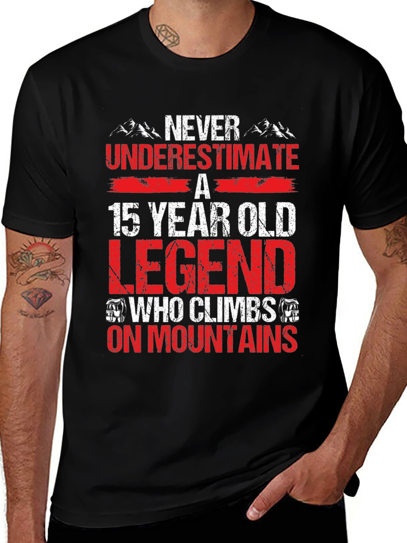 15 Year Old Legend Climbs Mountains T-Shirt
