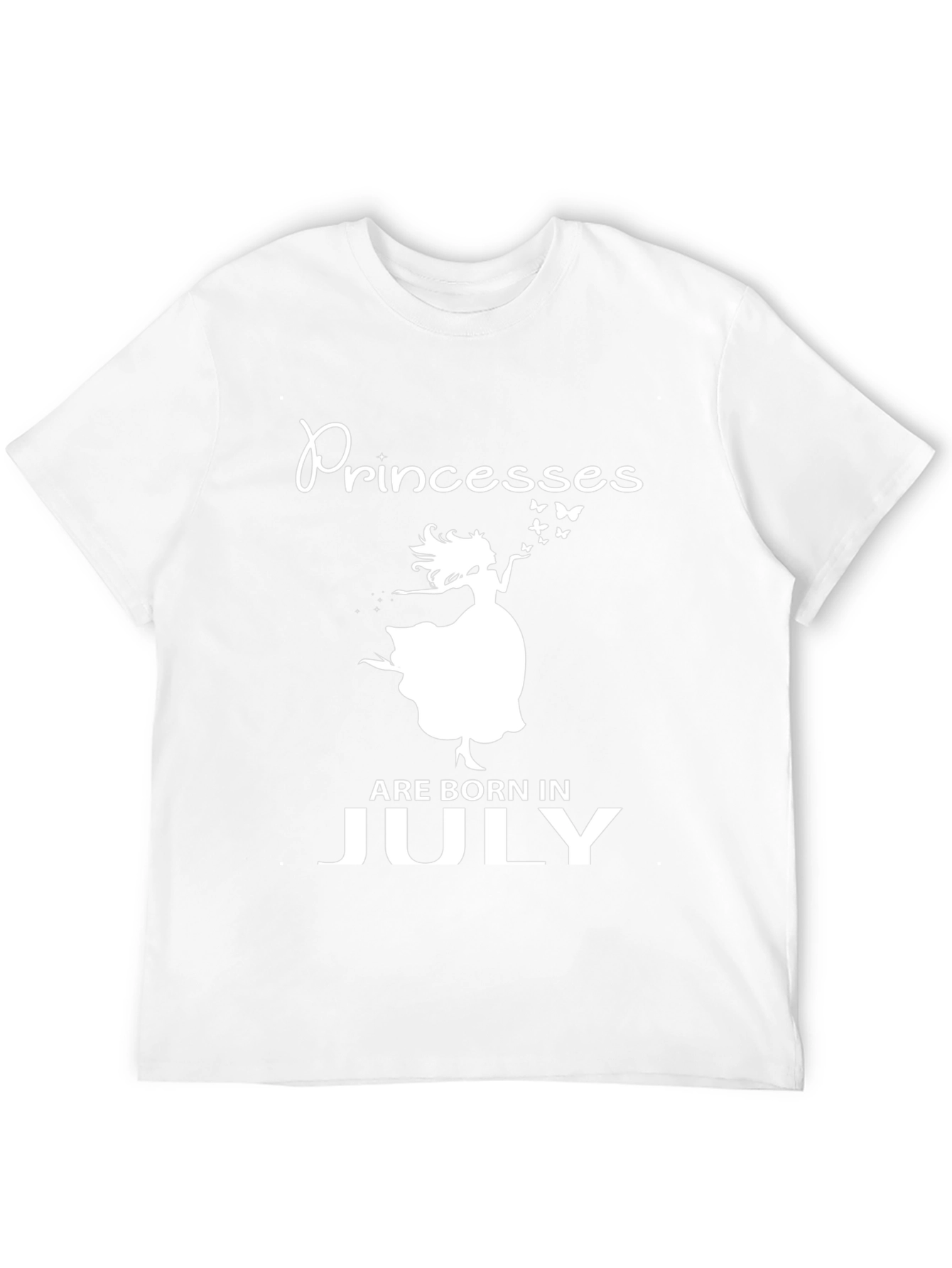Princesses Are Born in July Black T-Shirt