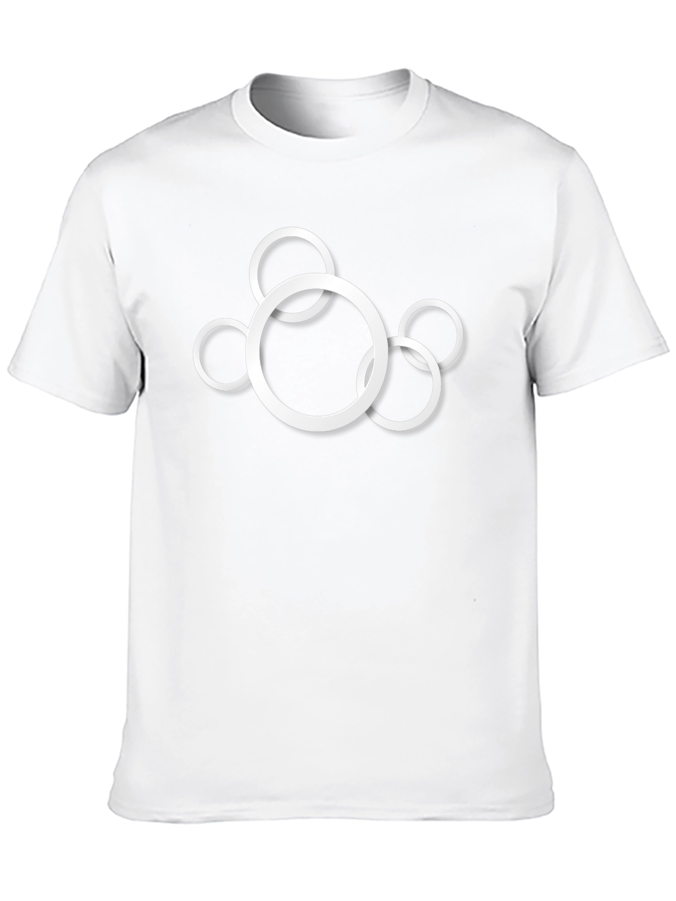 Modern Circle Design Black T-Shirt