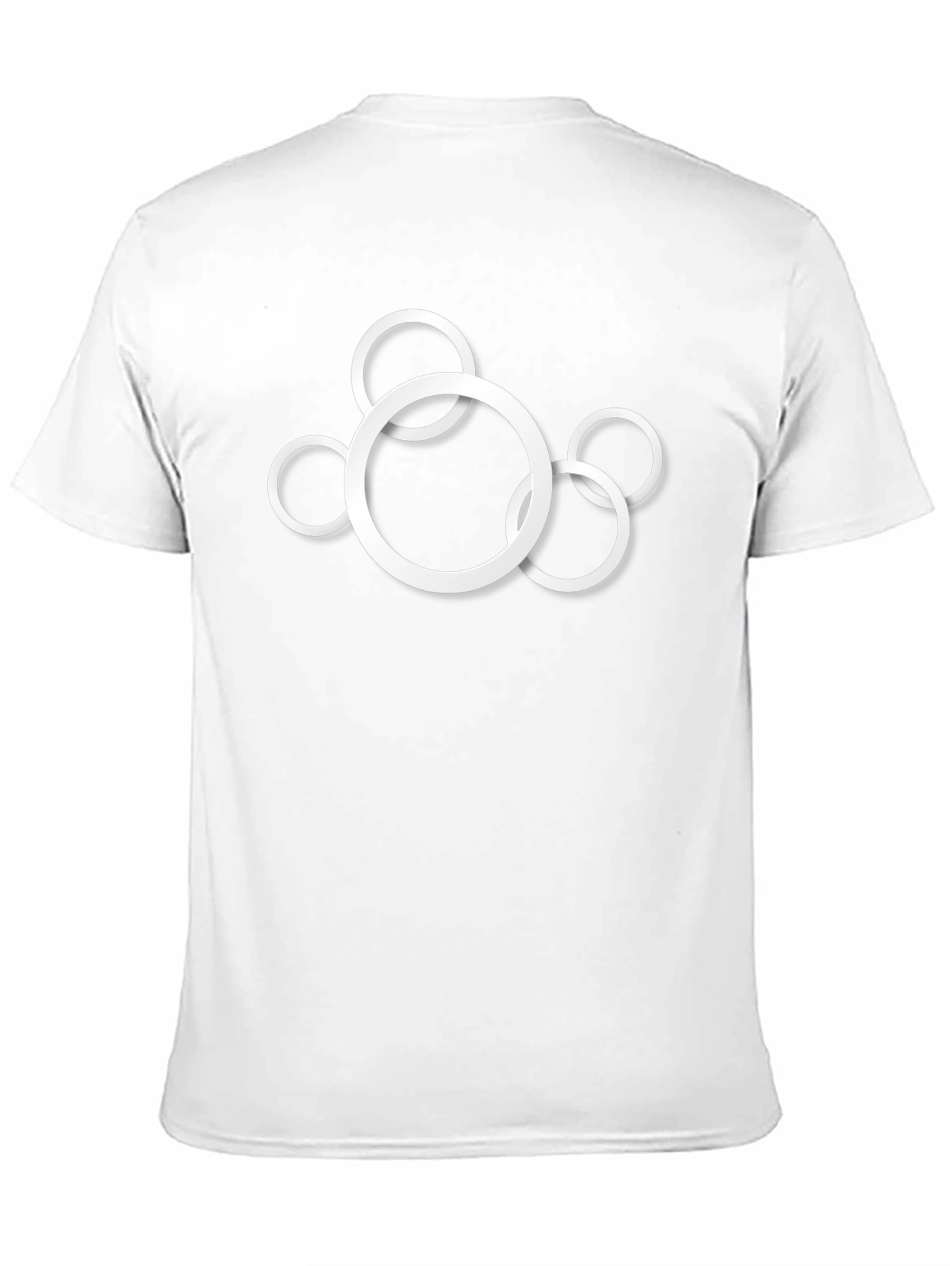 Modern Circle Design Black T-Shirt