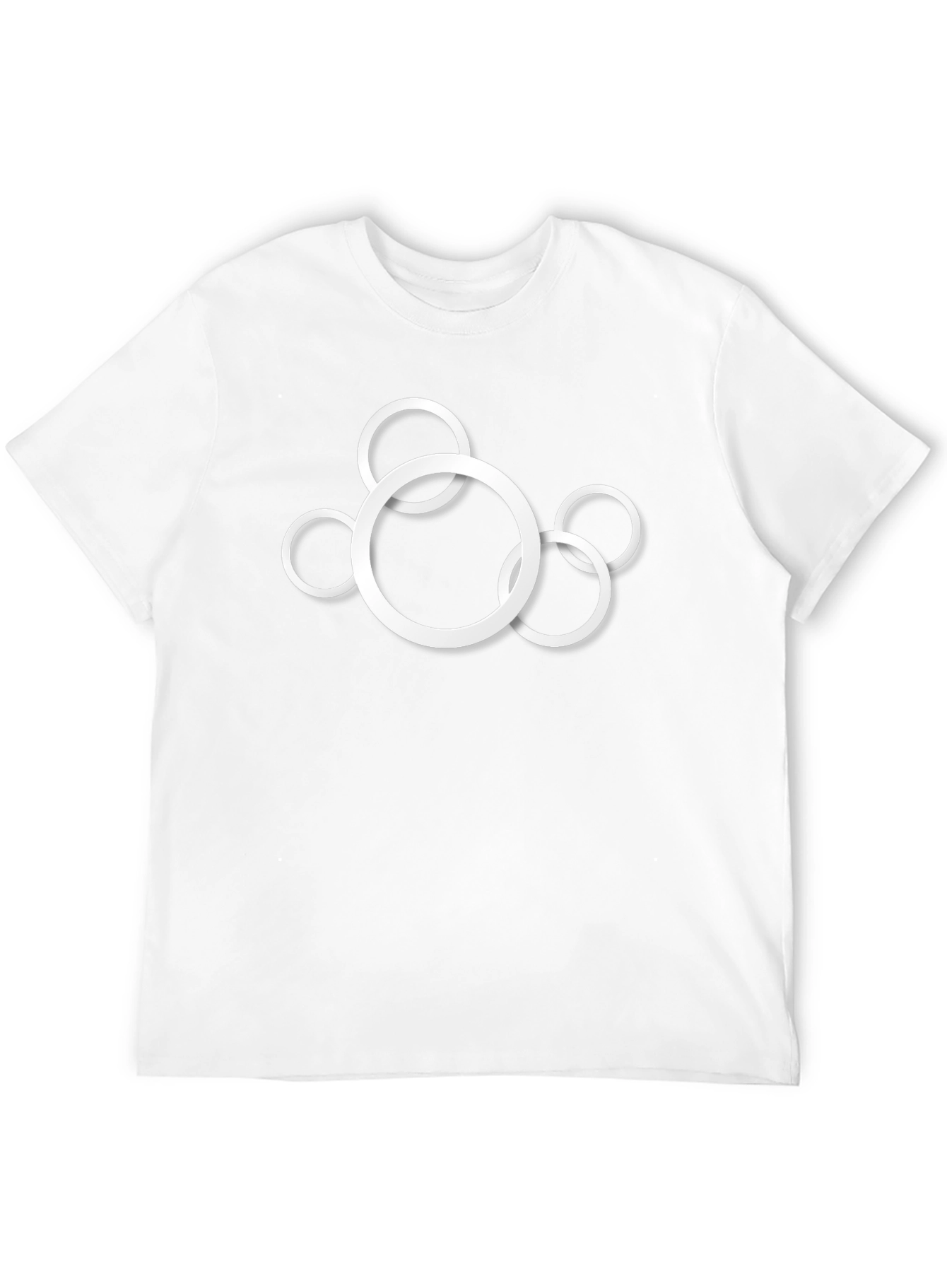 Modern Circle Design Black T-Shirt